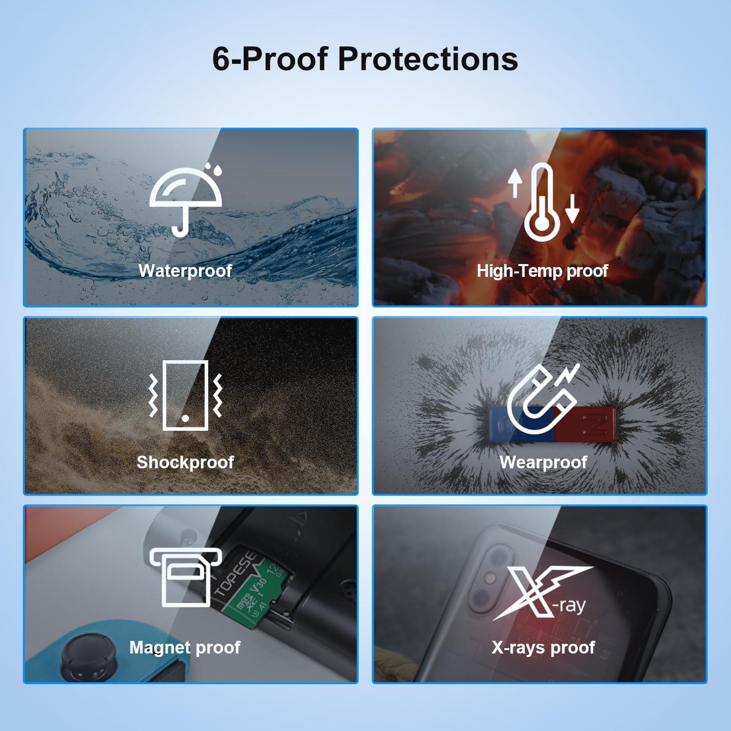 Tarjeta Micro SD TOPESEL 128GB x2 U3 V30 4K UHD Adaptador