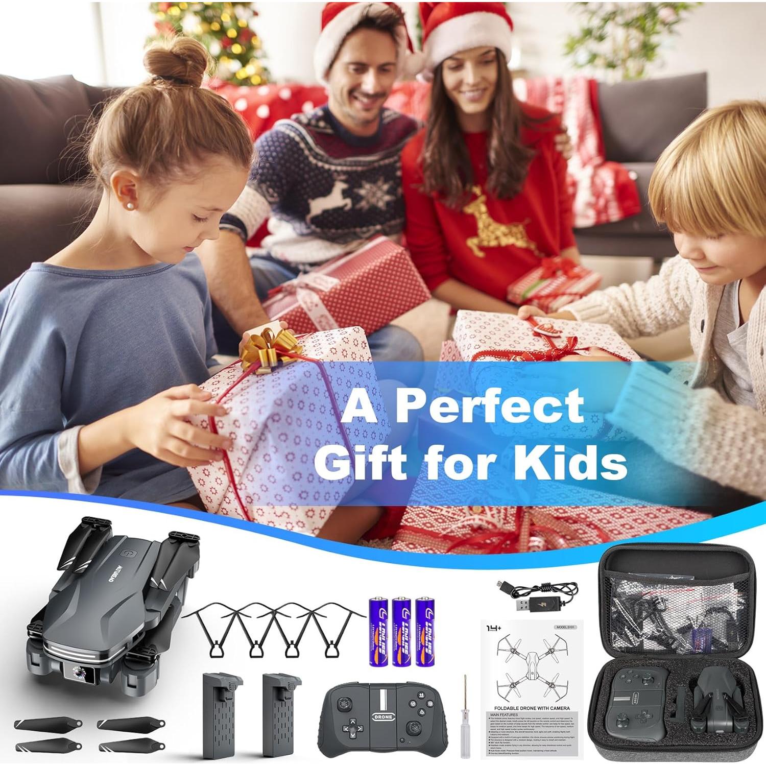 Dron Plegable Velcase S101 con Cámara 1080P HD y Control APP