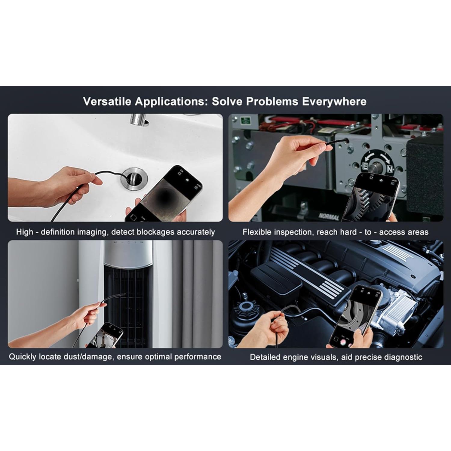 Cámara Endoscopio HD 1920P POLEDY 5m IP67 con Luz LED