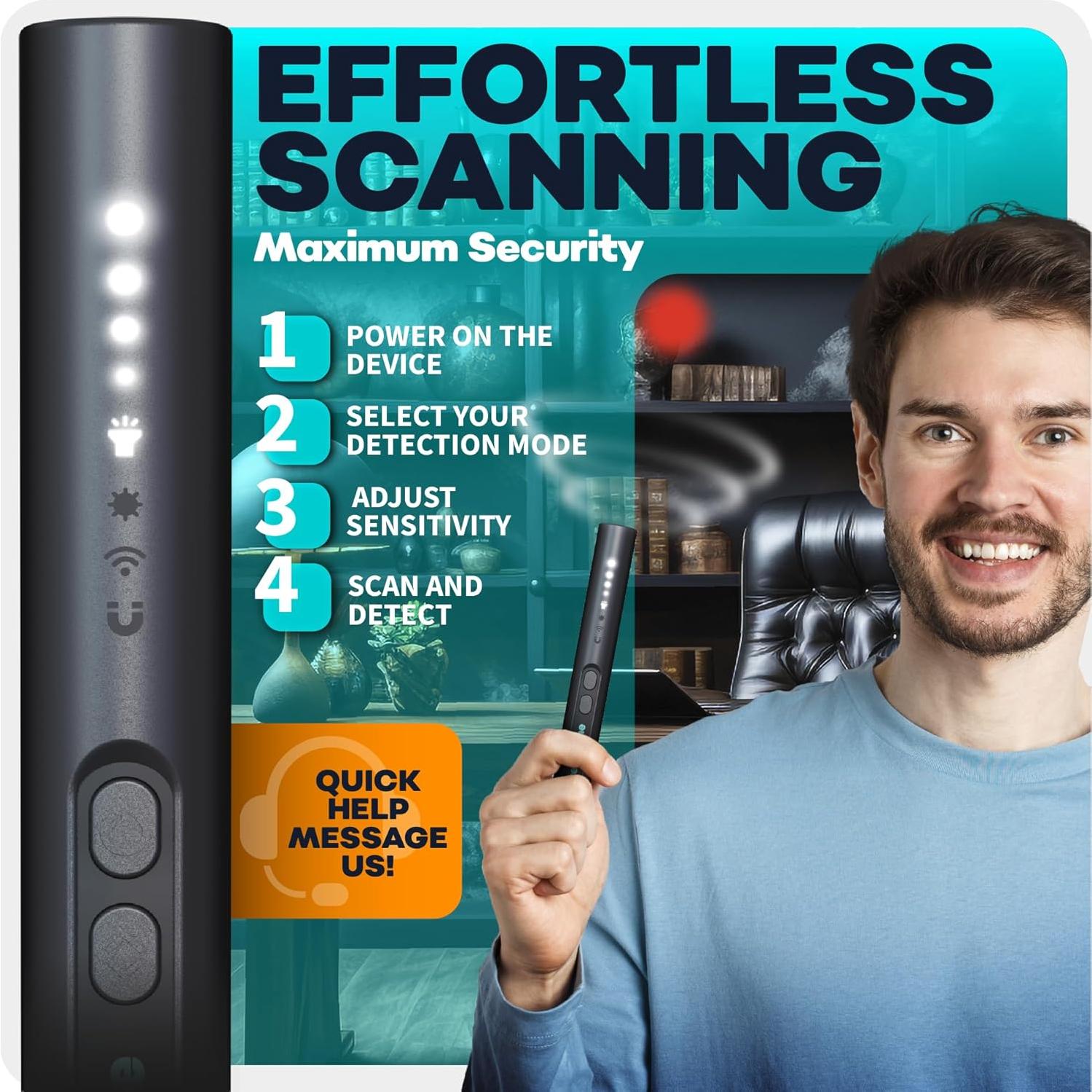 Detector de Cámaras Ocultas TensaOne - Antiespía Inalámbrico