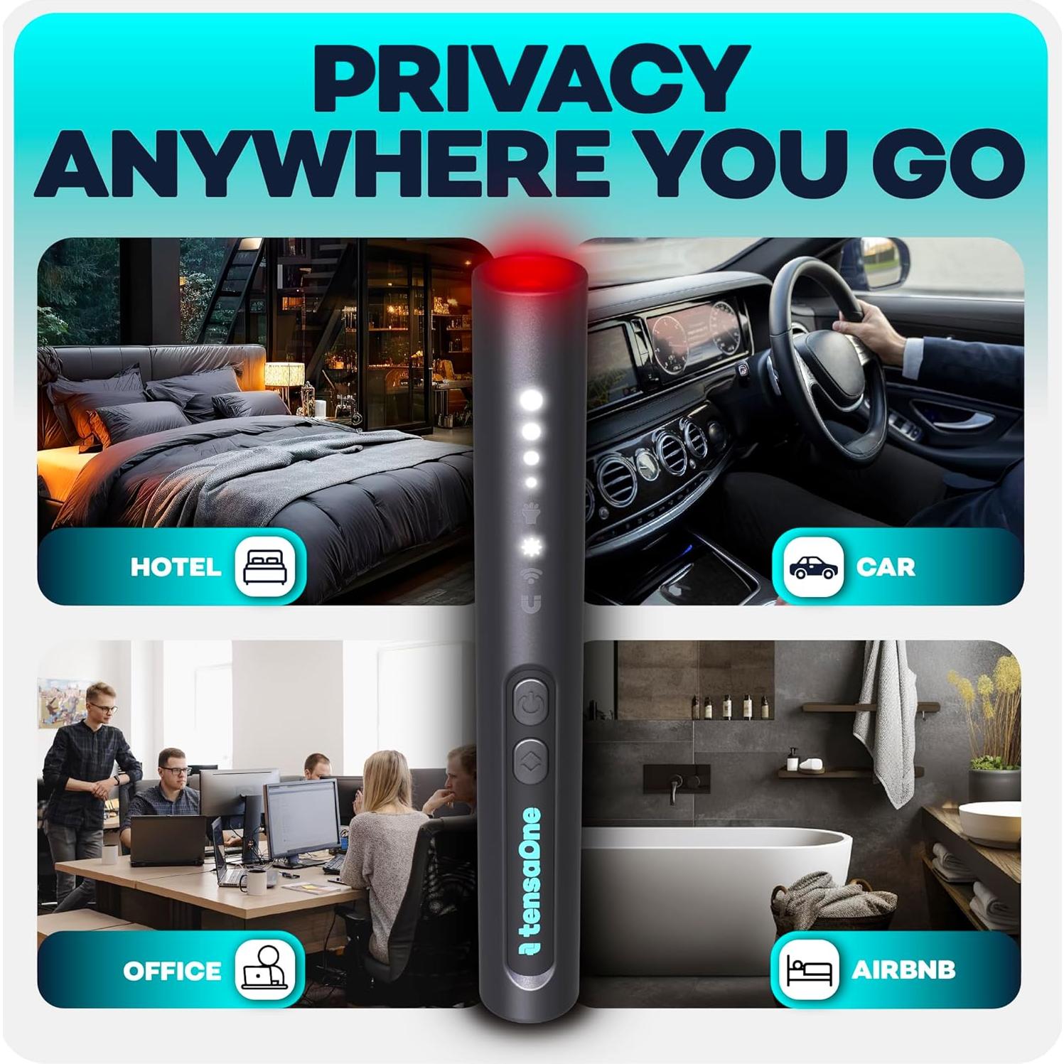 Detector de Cámaras Ocultas TensaOne - Antiespía Inalámbrico