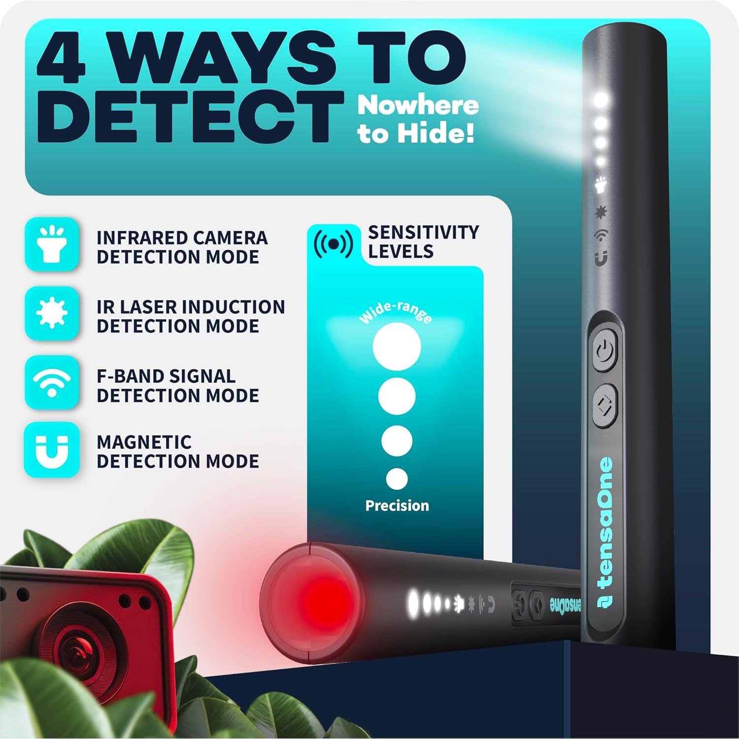 Detector de Cámaras Ocultas TensaOne - Antiespía Inalámbrico