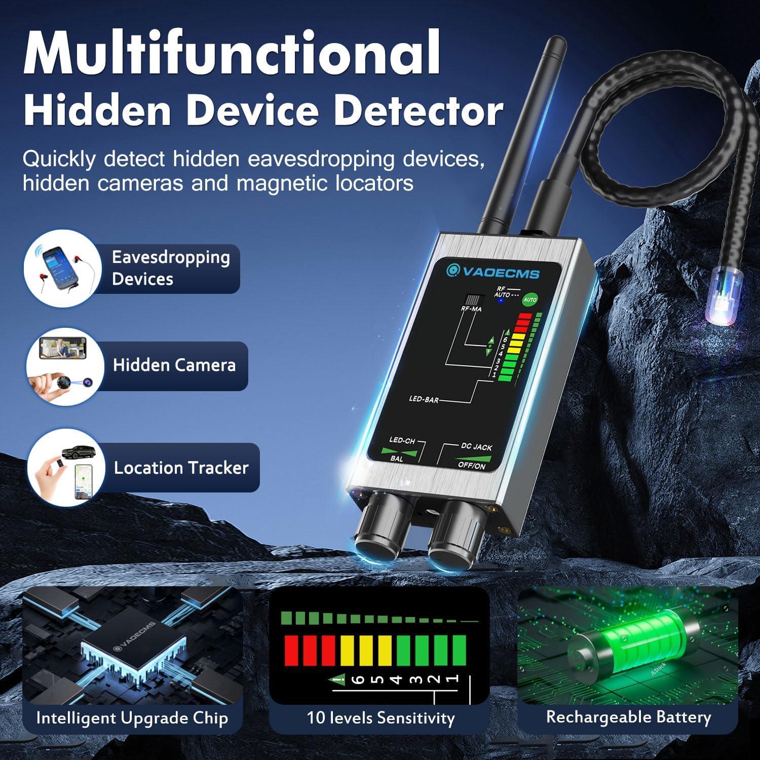 Detector de Cámaras Ocultas VAOECMS SK-618 Portátil 175g