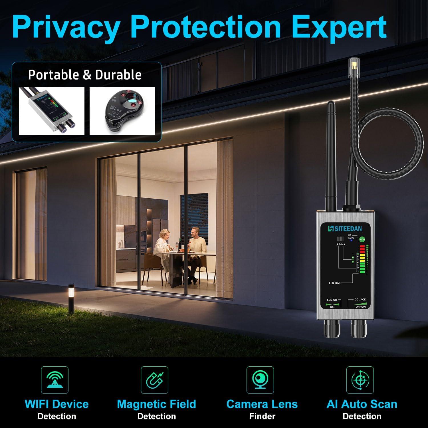 Detector de Cámaras y Dispositivos Ocultos SITEEDAN M8000