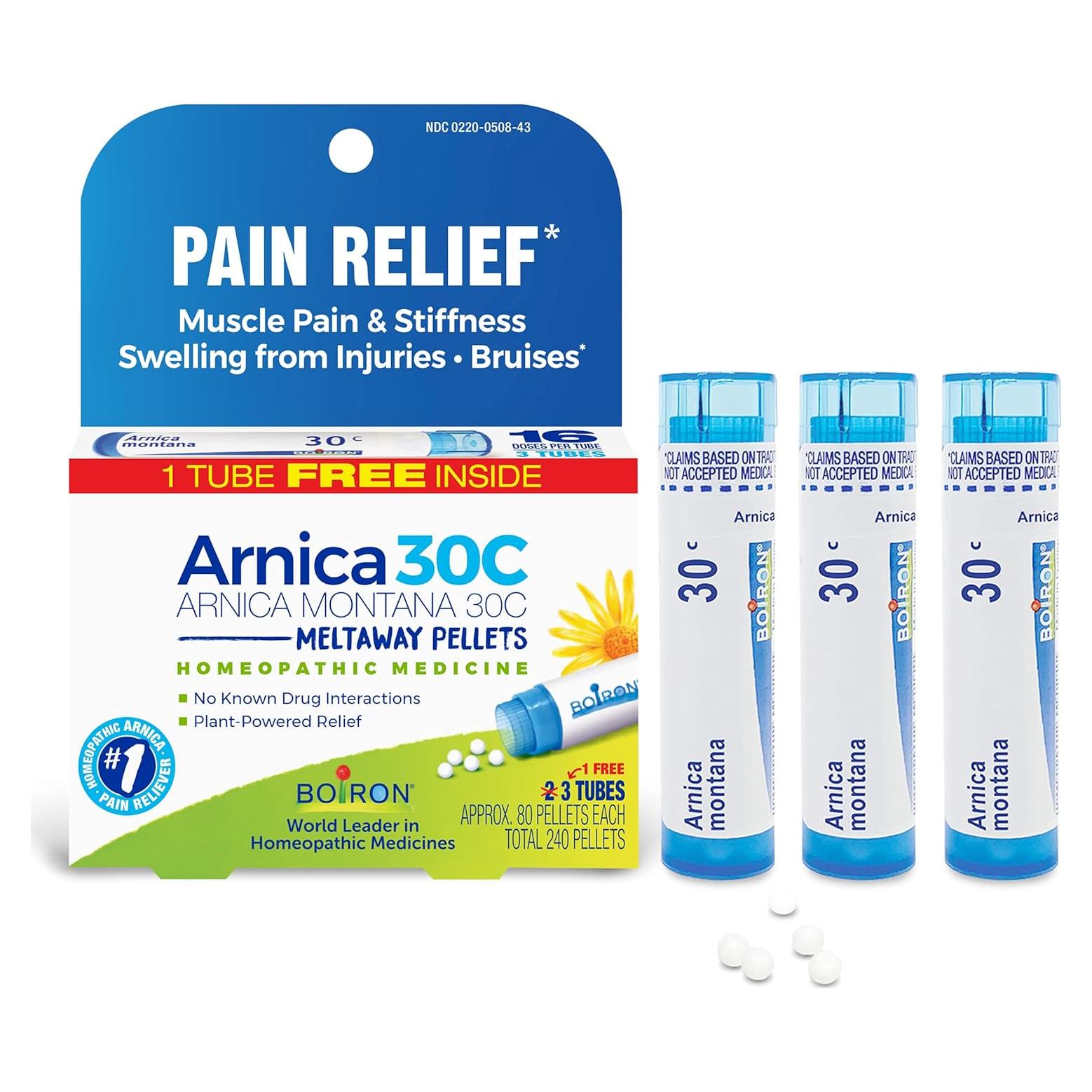 Boiron Arnica Montana 30C - Medicina Homeopática Alivio Muscular 3 Tubos