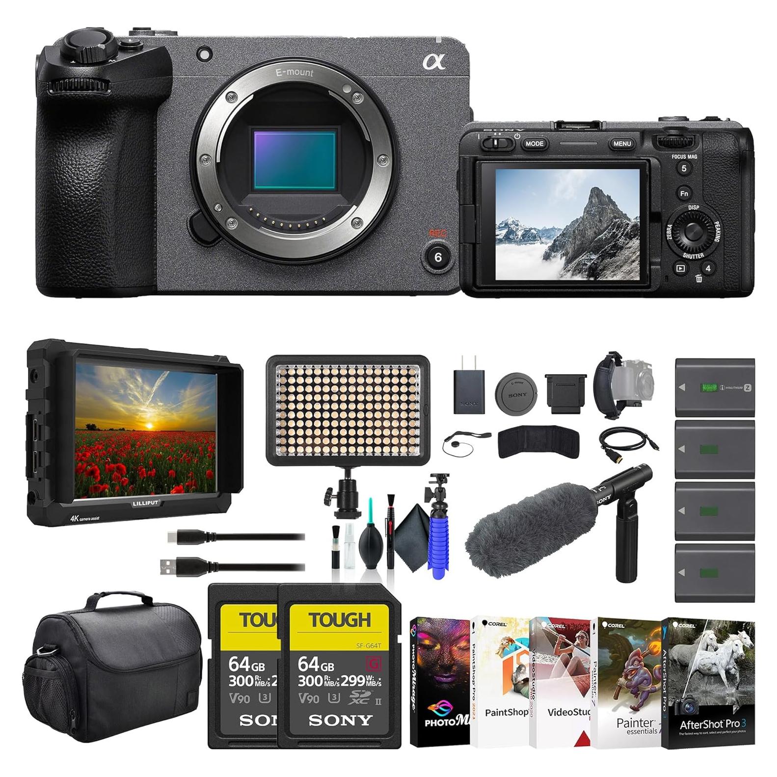 Cámara de Cine Sony FX30 ILME-FX30B 26MP 4K 120p + Accesorios