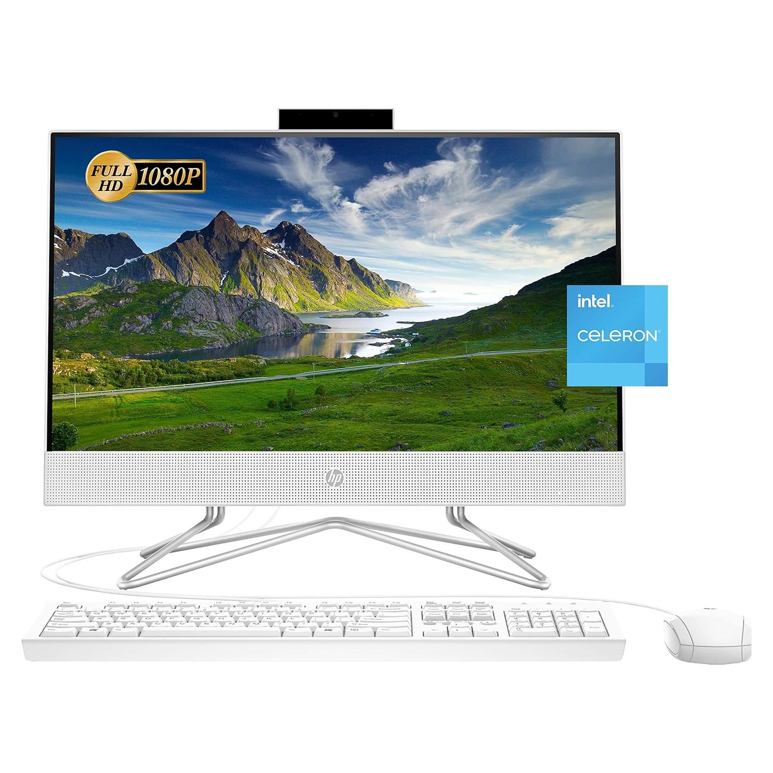 HP Todo-en-Uno 21.5" FHD, Intel Celeron J4025, 16GB RAM, 512GB SSD