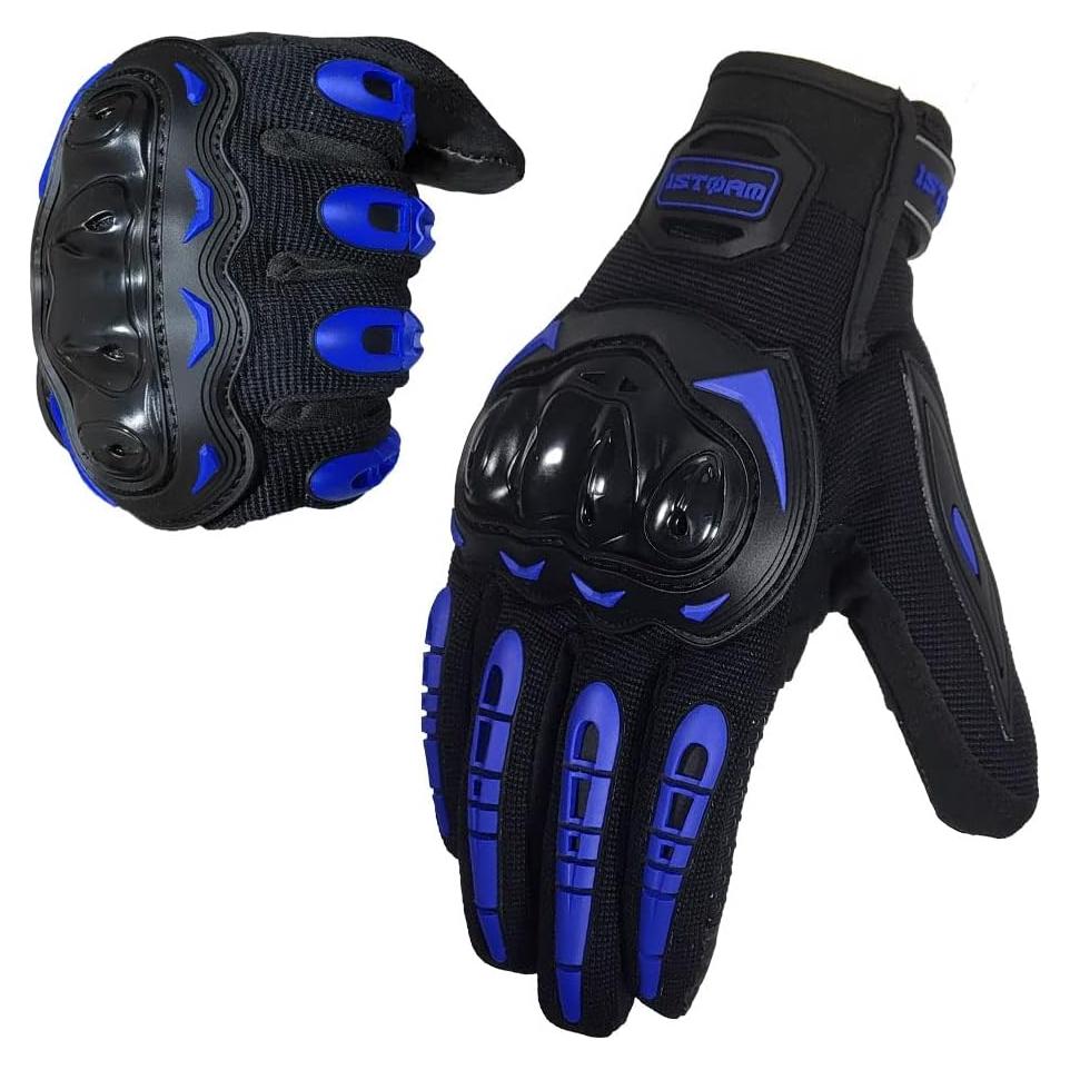 Guantes de Motocross 1Storm MCS17 Azul Táctil Reforzados