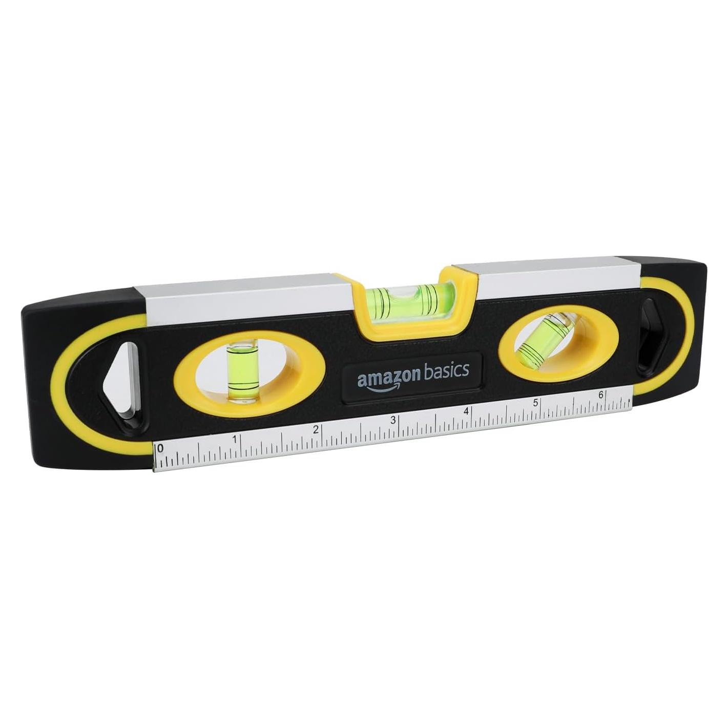 Nivel Torpedo Magnético Amazon Basics 23 cm con Regla