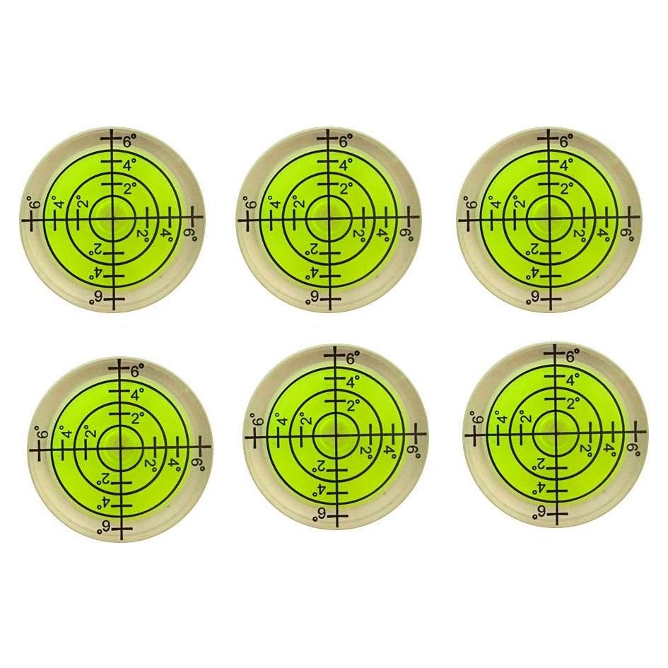 Nivel de Burbuja Circular YOTOM 6 Pcs 32mm para Trípode y Electrodomésticos