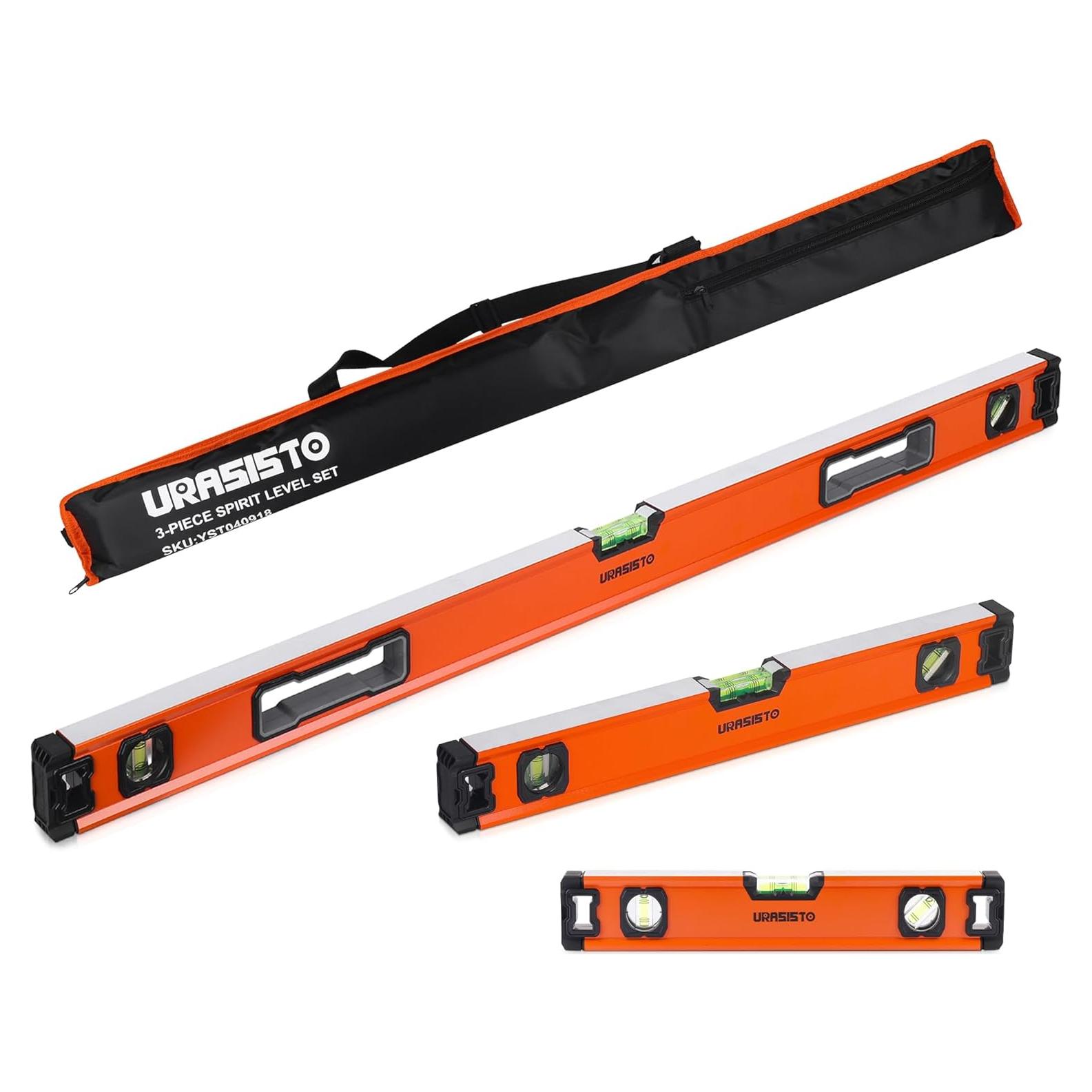 Juego de Niveles de Aluminio URASISTO 3 Piezas 30-101 cm