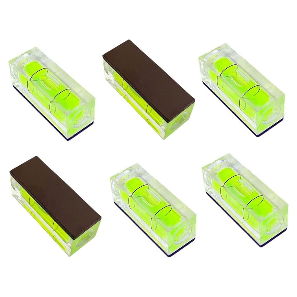 6 Niveles de Burbuja Magnéticos ZUJHPYMI 10x10x29mm Verde