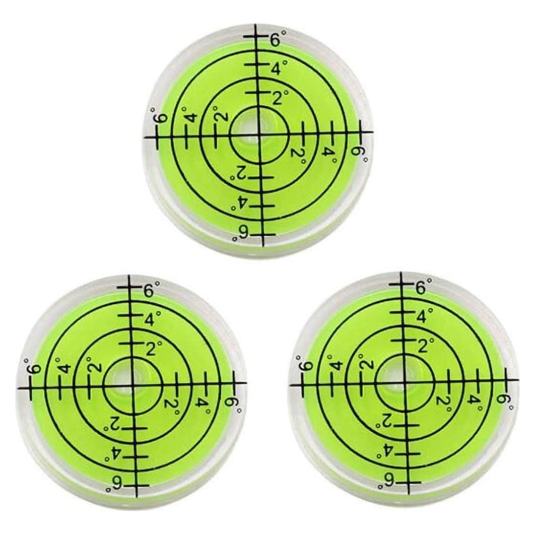 3 Piezas Nivel de Burbuja Circular LAIESYA 32x7mm para Medición