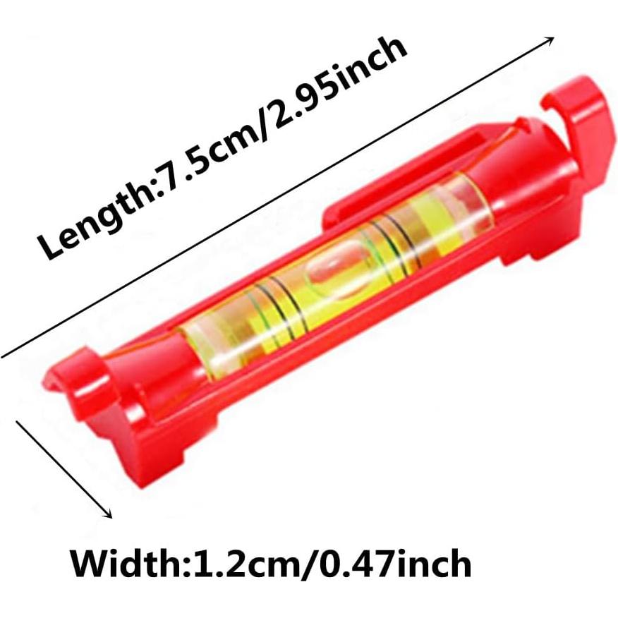 6 Niveles de Burbuja Colgantes WOYISEPG Rojo 75x12.5mm