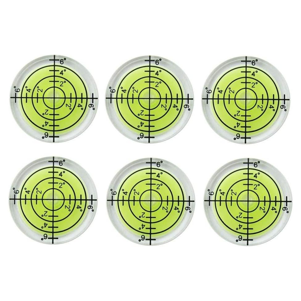 Juego de 6 Niveles de Burbuja Circulares SIZIKJXGHWYI 32mm