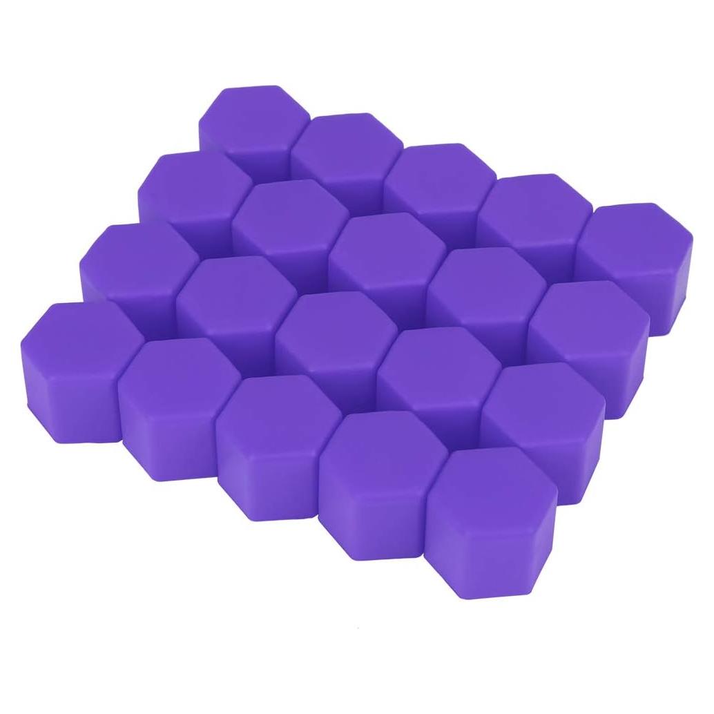 Cubiertas de Tornillos de Rueda X AUTOHAUX 20pcs 21mm Silicona Púrpura