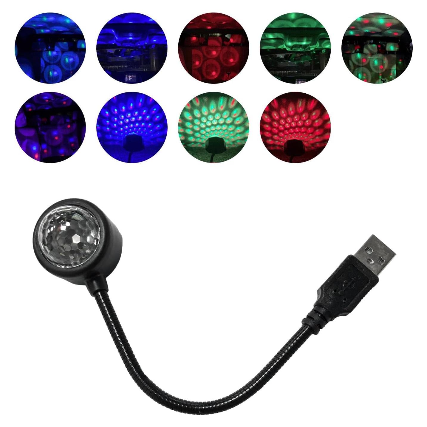 Proyector de Luz Nocturna Estrella USB Dickno, 7 Colores Ajustables
