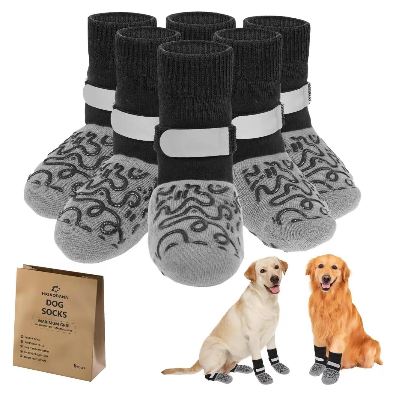 Calcetines Antideslizantes para Perros HXIAOBANN Tamaño L