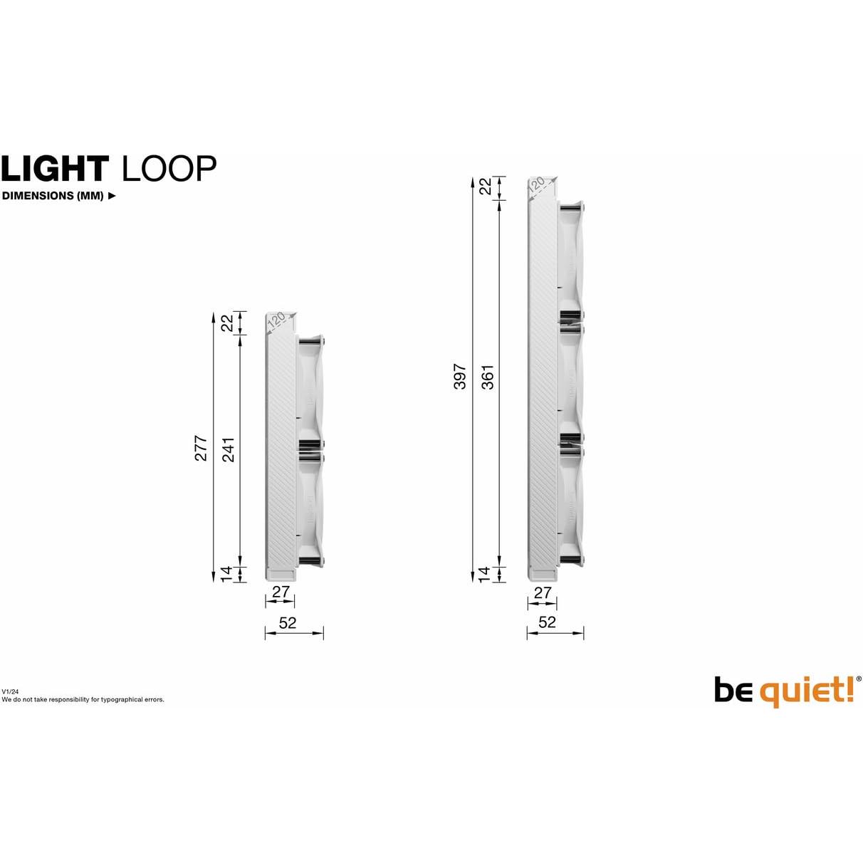 Sistema de Refrigeración Líquida be quiet! Light Loop 360mm ARGB
