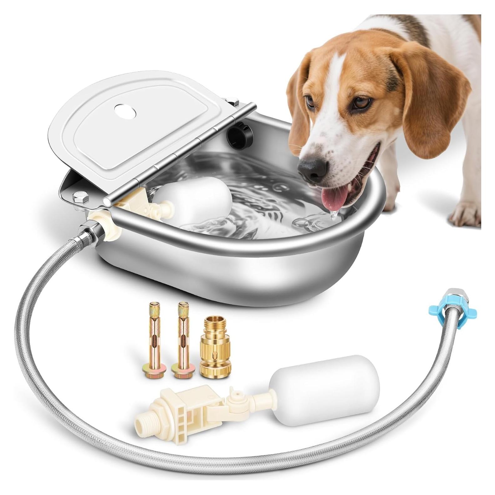 Tazón Automático de Agua Ademon 25x27cm Acero Inoxidable 304