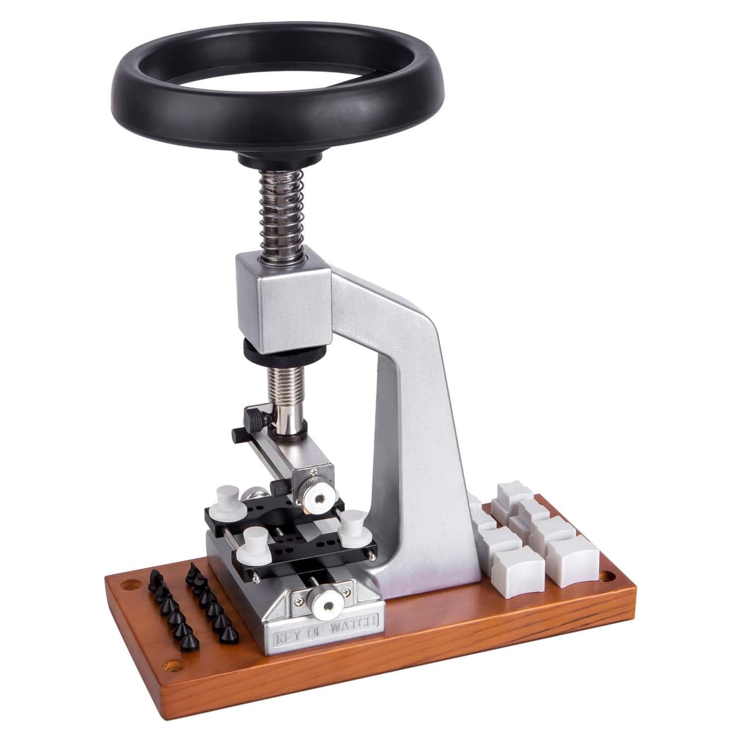 Abridor de Reloj Boaieirsa 5700 con 12 Mordazas y Base de Metal