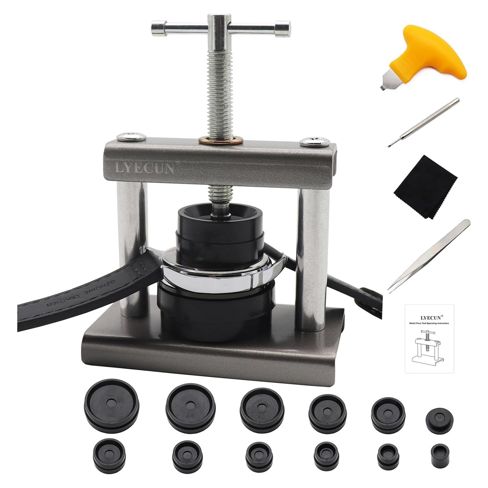 Kit de Reparación de Reloj LYECUN con Herramienta de Presión y Moldes