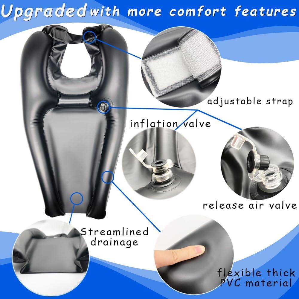 Lavabo Inflable para Champú HousewoW - Portátil para Cama 60x38cm