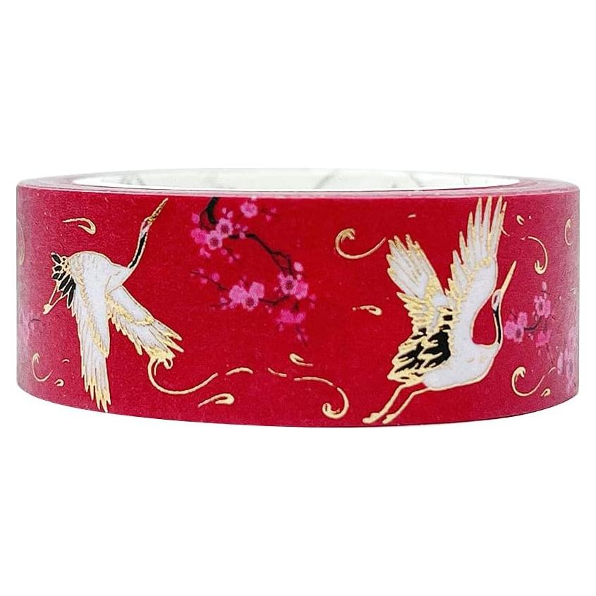 Cinta Washi Decorativa allydrew 15mm x 5M Grúas Rojas