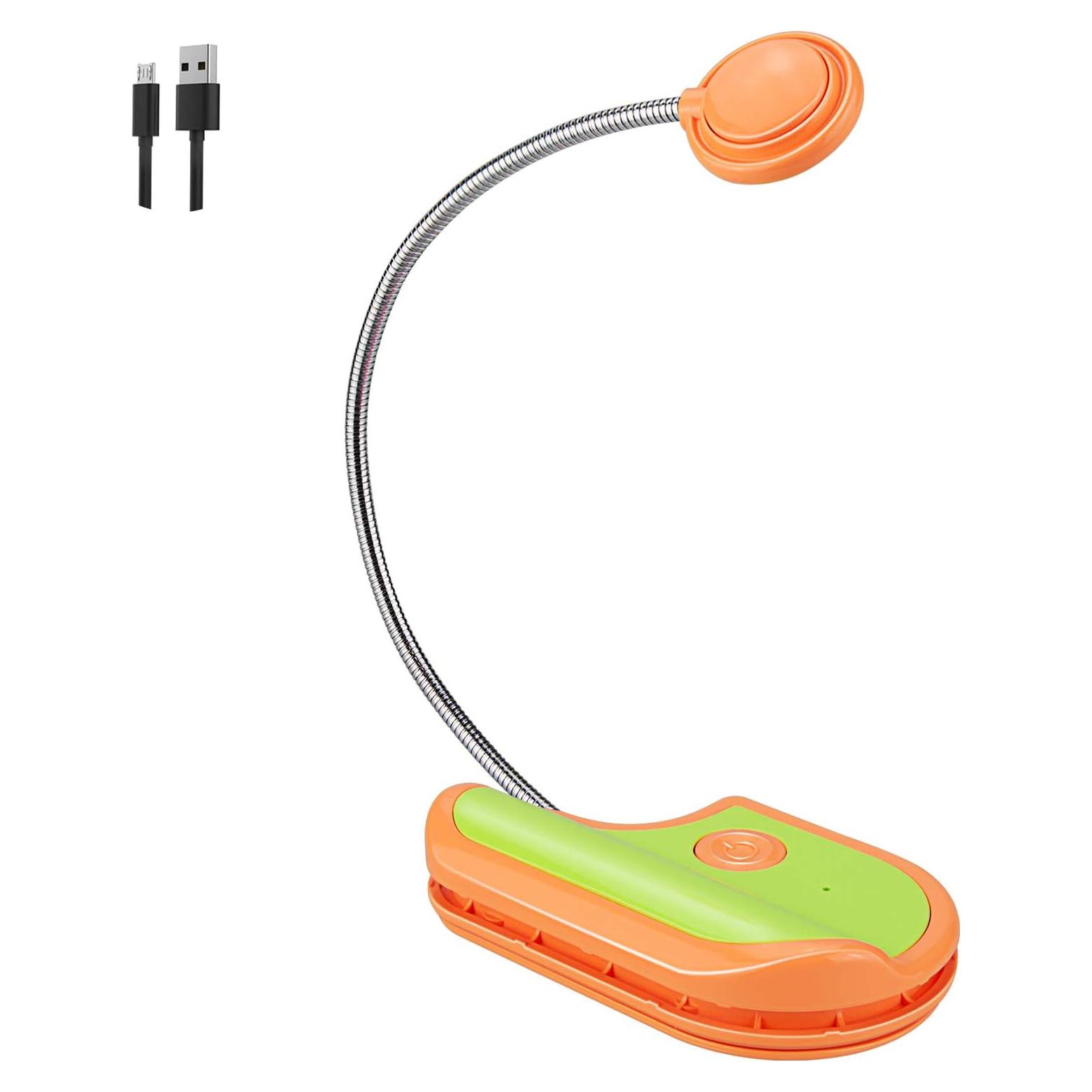 Luz de Lectura USB LUXSWAY Naranja, 3 Modos de Color Ajustables