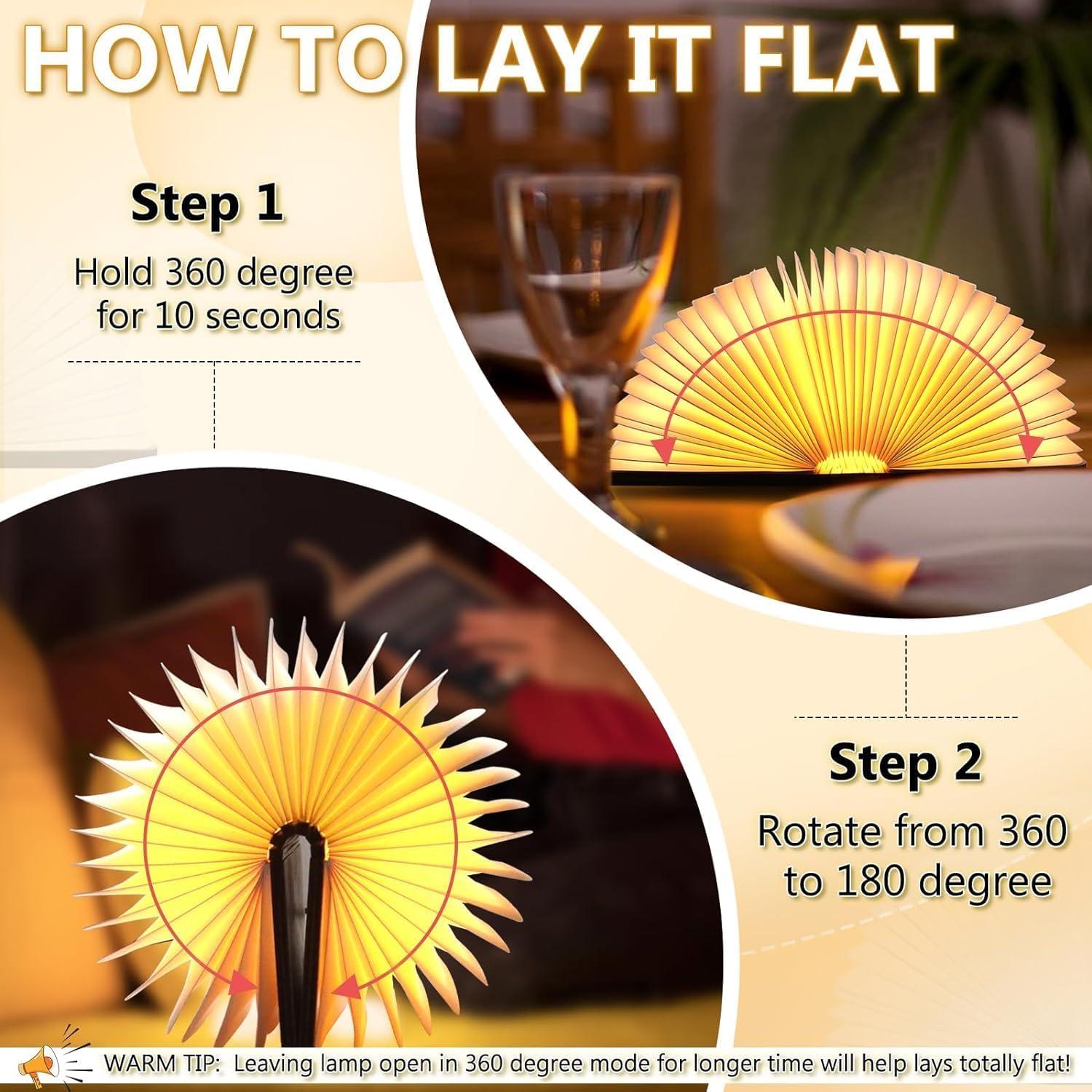 Lámpara de Libro Plegable LED Que Comience la Aventura 10x8cm