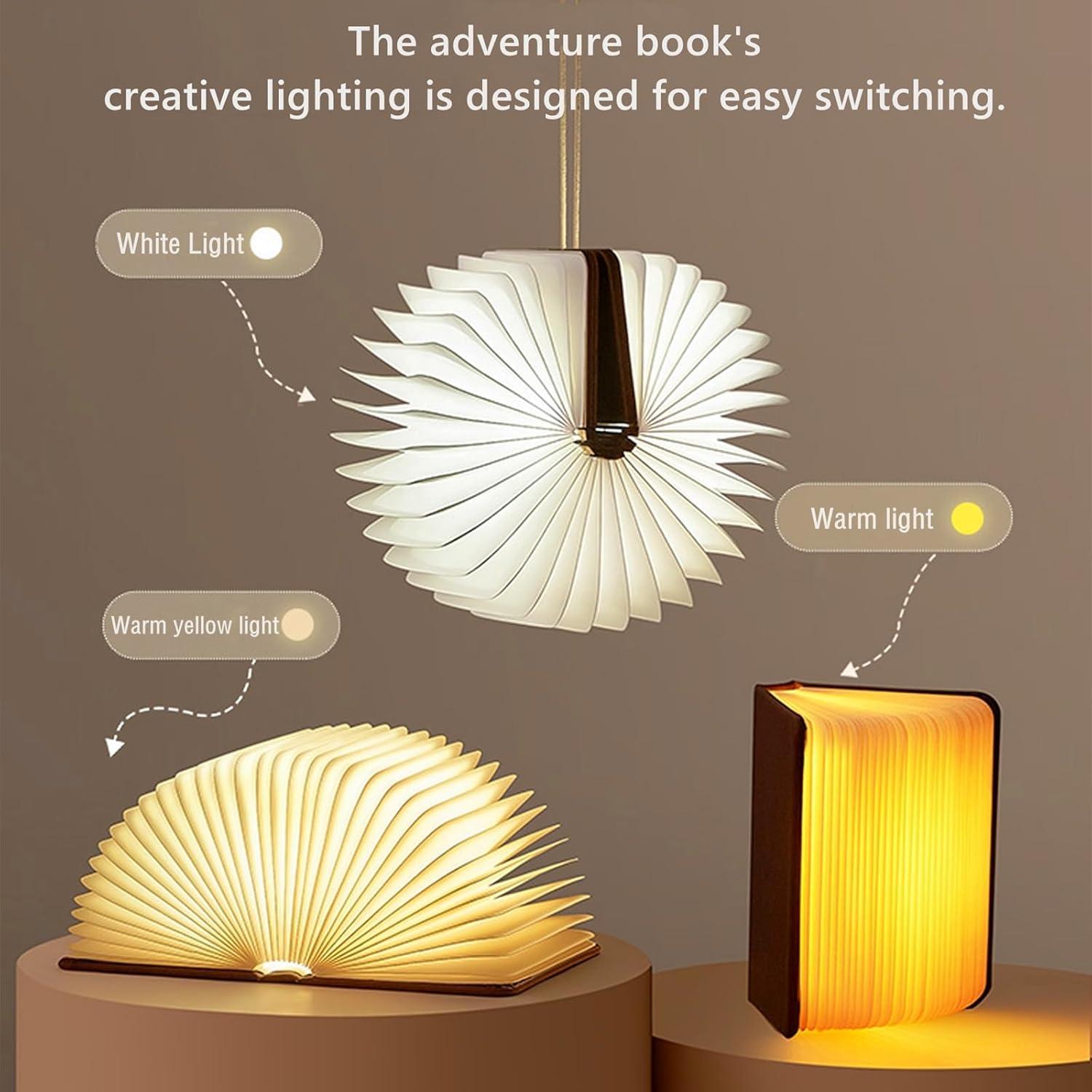 Lámpara de Libro Plegable LED Que Comience la Aventura 10x8cm