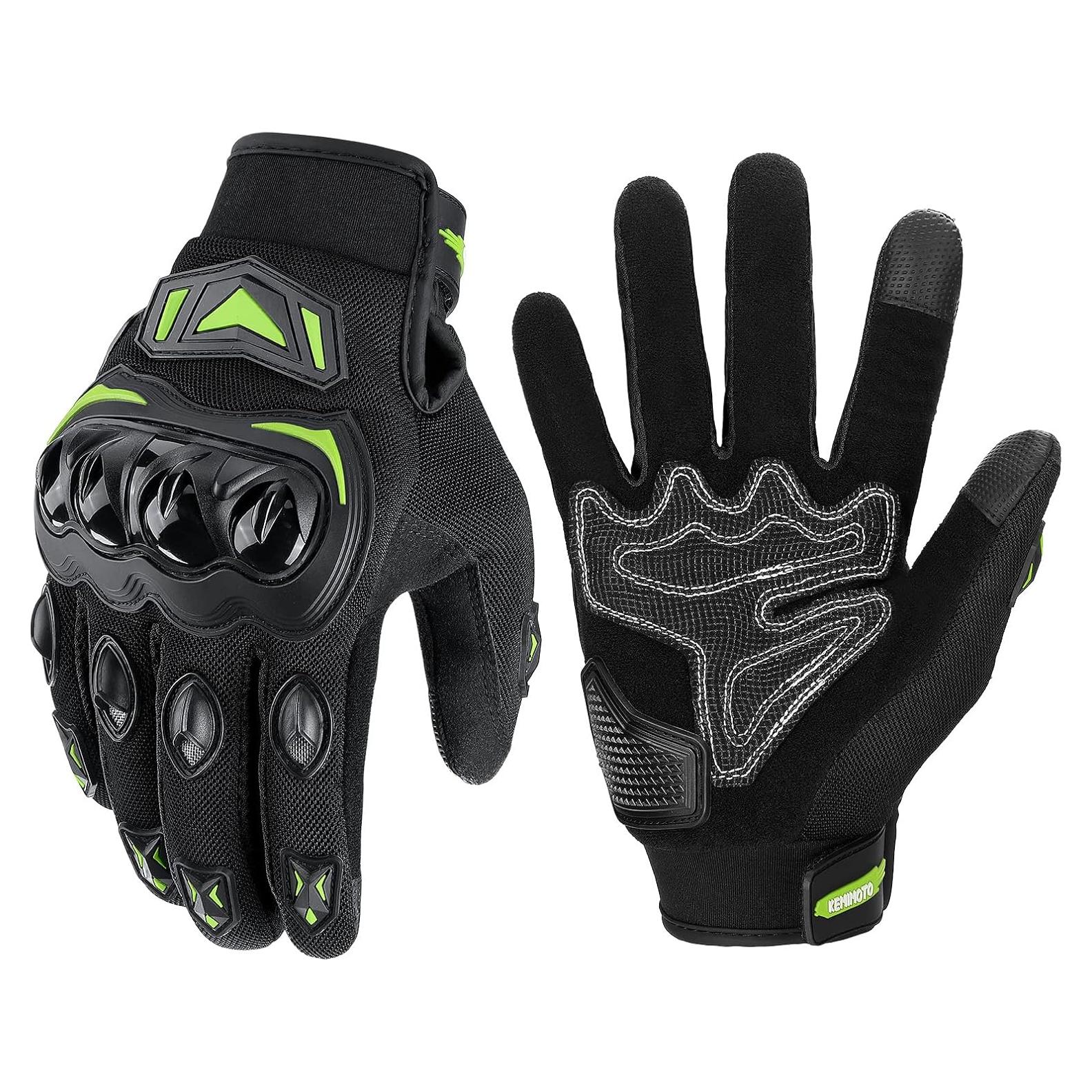Guantes de Motocicleta KEMIMOTO XXL Verde Transpirables
