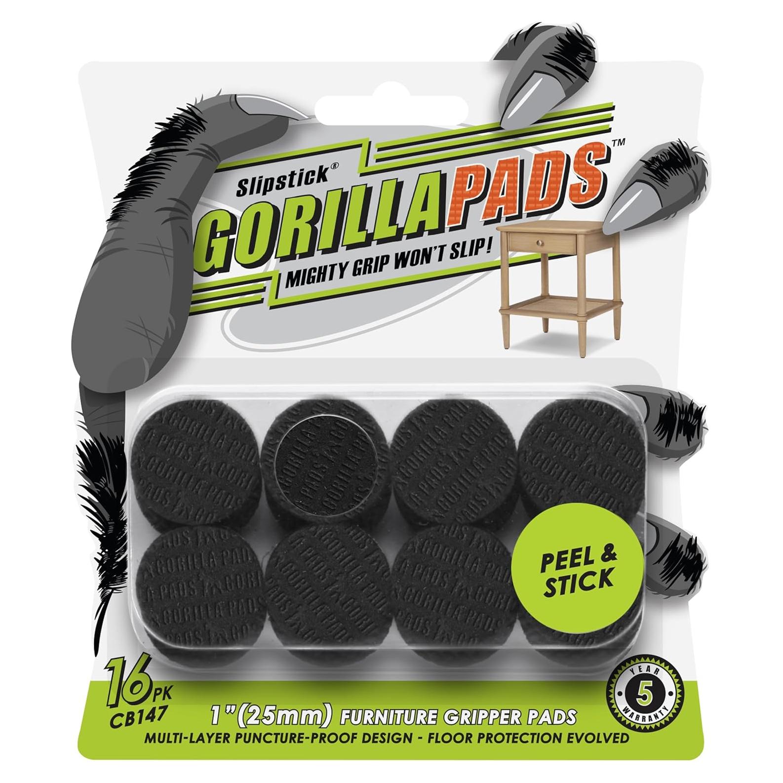 Almohadillas Antideslizantes Slipstick GorillaPads 2.54 cm - Juego de 16