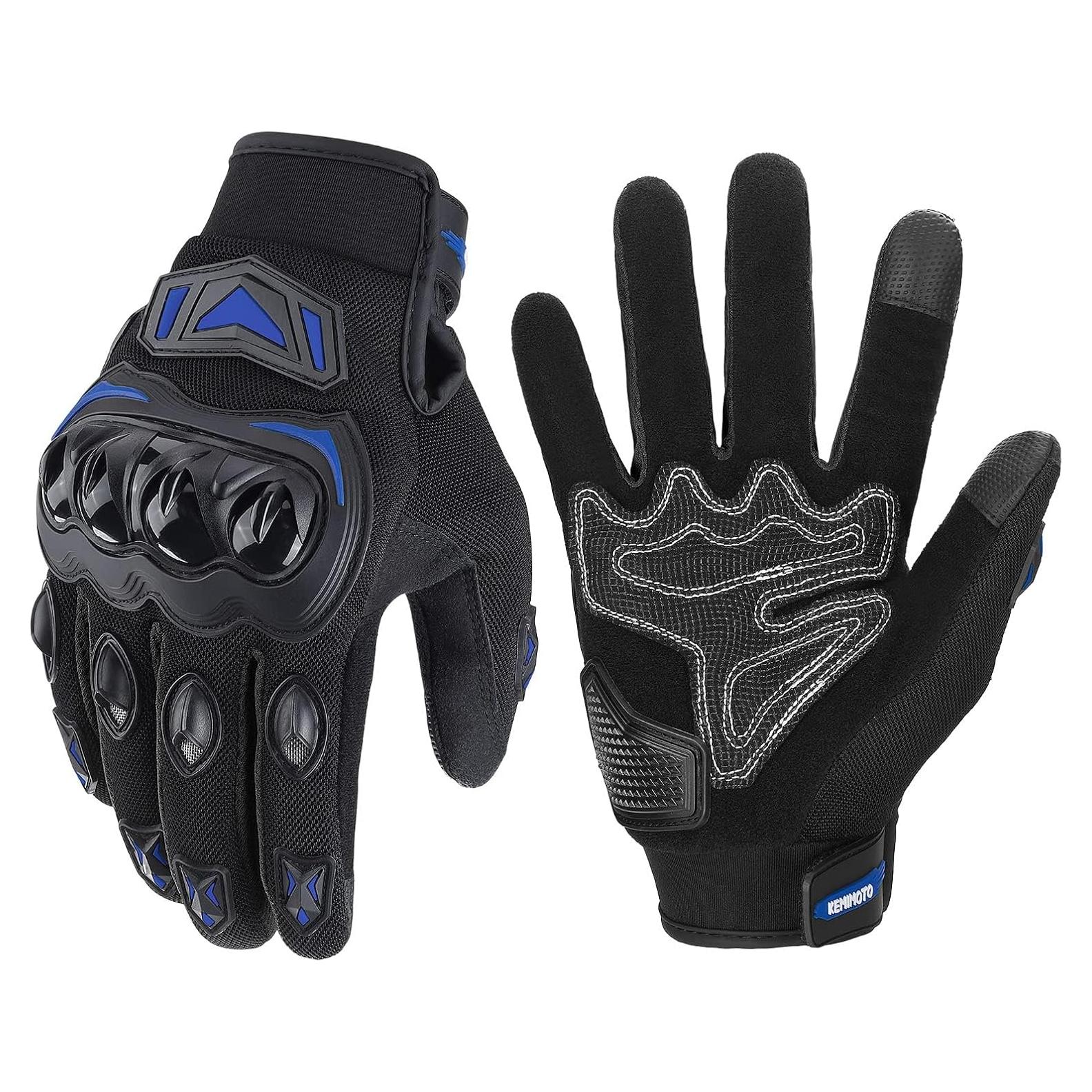 Guantes de Motocicleta KEMIMOTO XXL Transpirables Azul