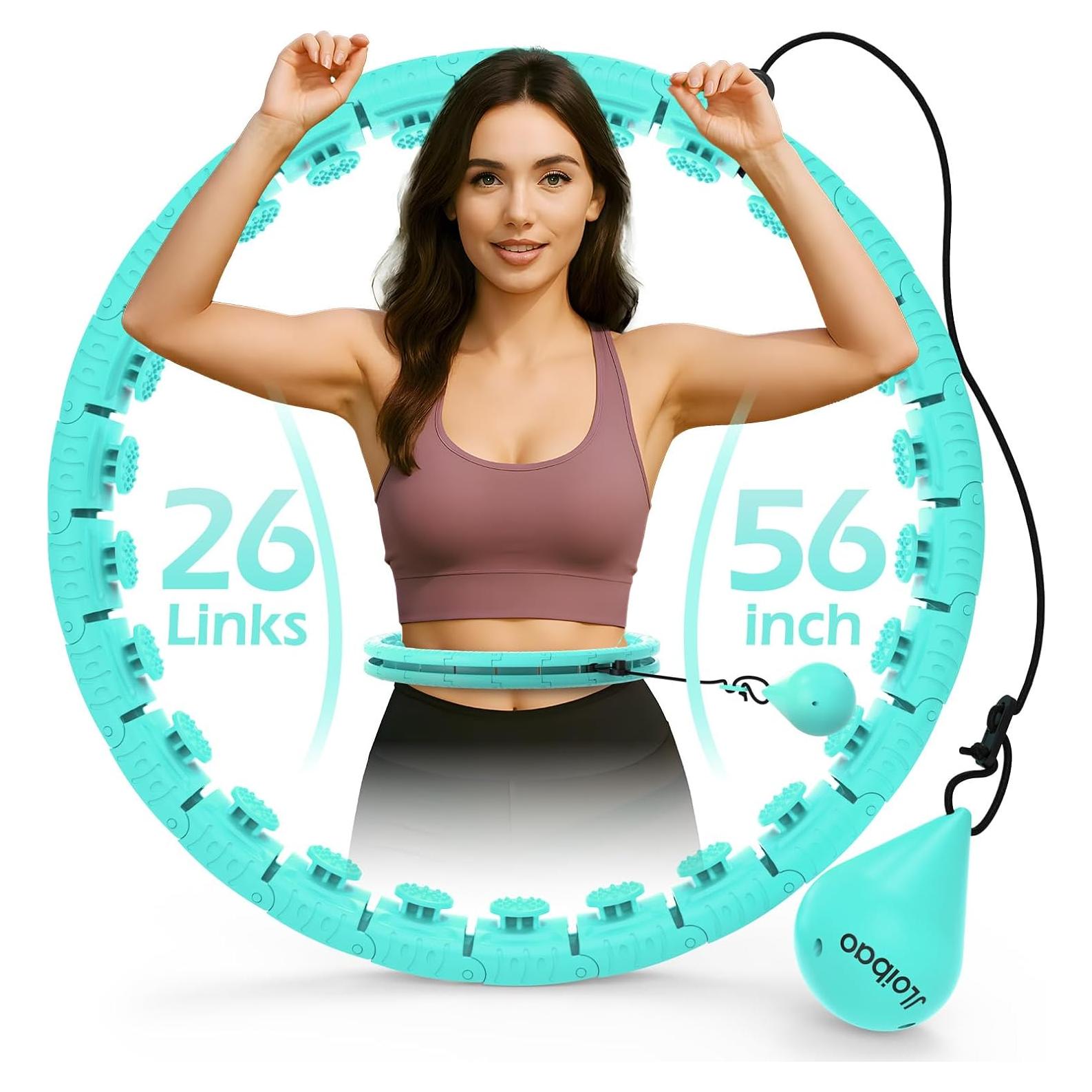 Aro de Hula Ponderado JLoibao D5-US 142-168 cm para Fitness