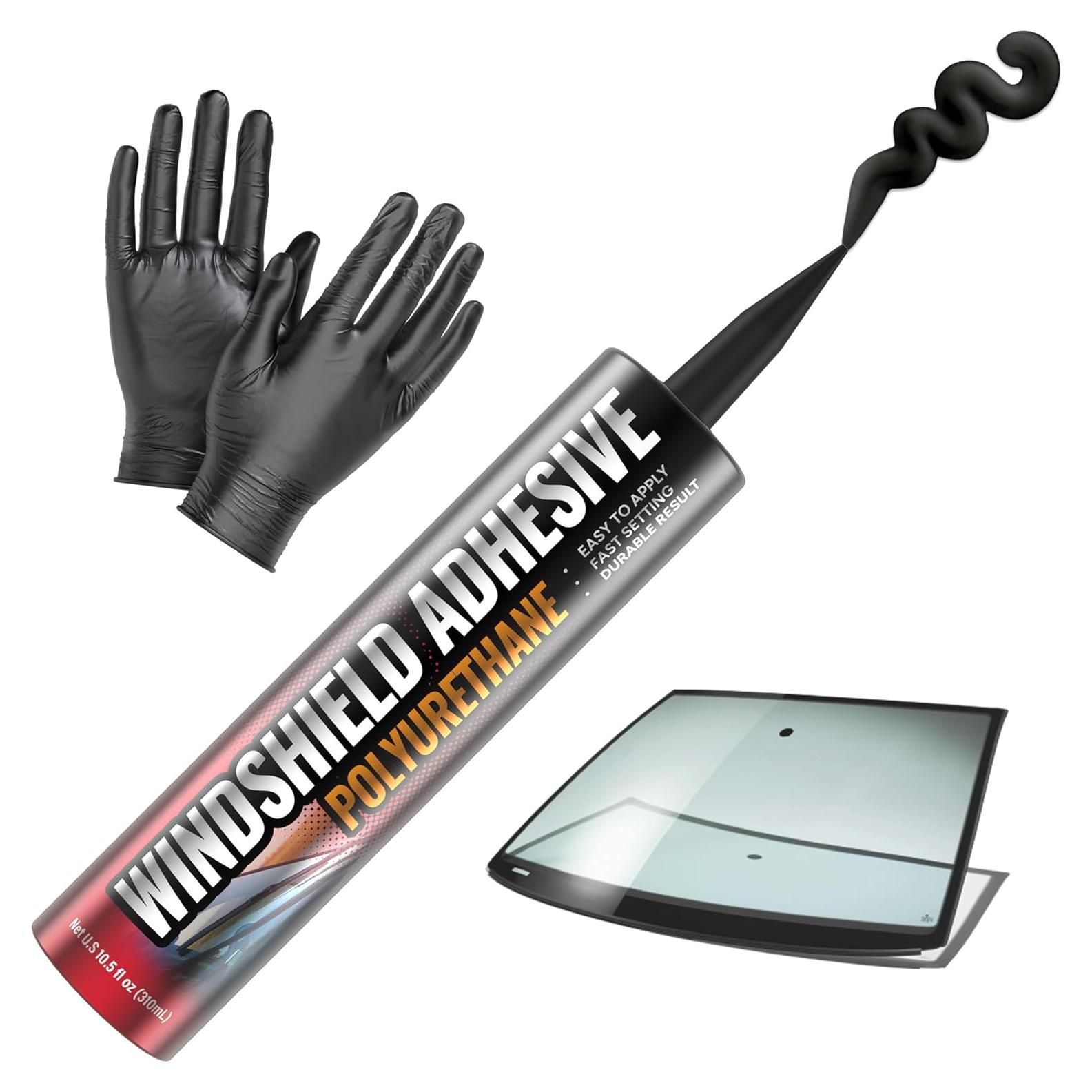 Adhesivo de Parabrisas Poliuretano FORTIVO 310ml Negro - Curado Rápido