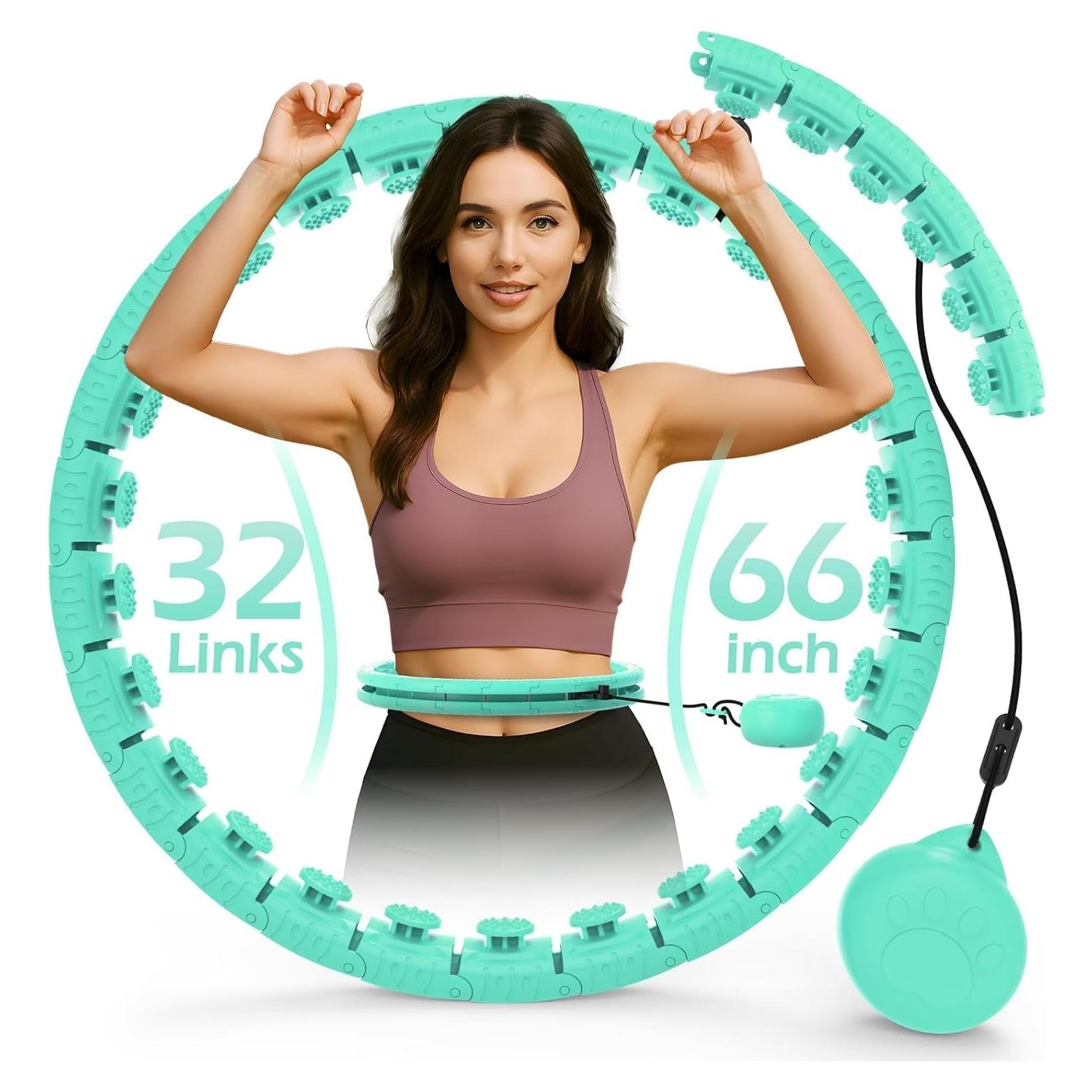 Aro de Hula Ponderado JLoibao D5-C 168 cm 32 Enlaces Ajustables