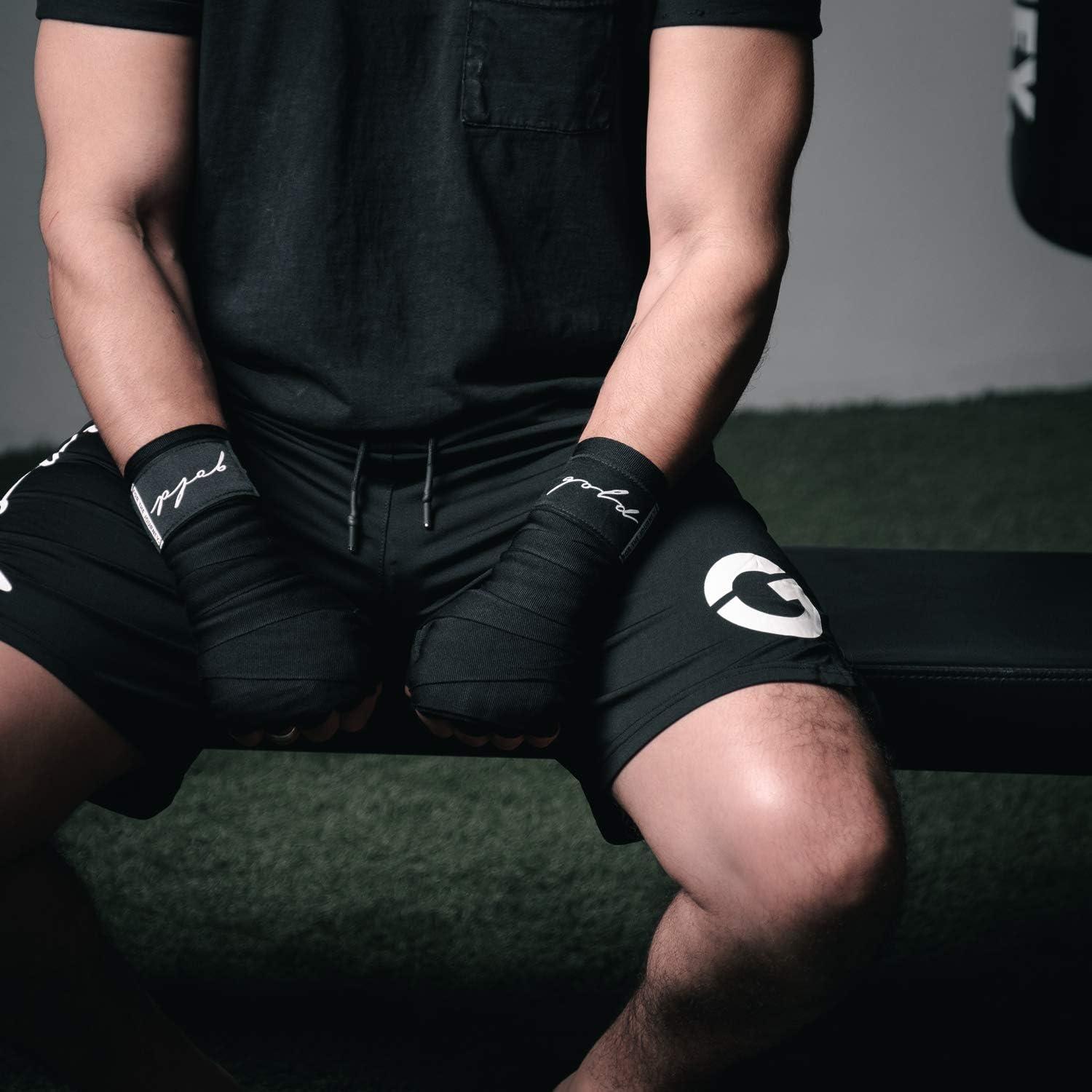 Vendajes de Boxeo Gold BJJ 200" Estilo Mexicano - Negro