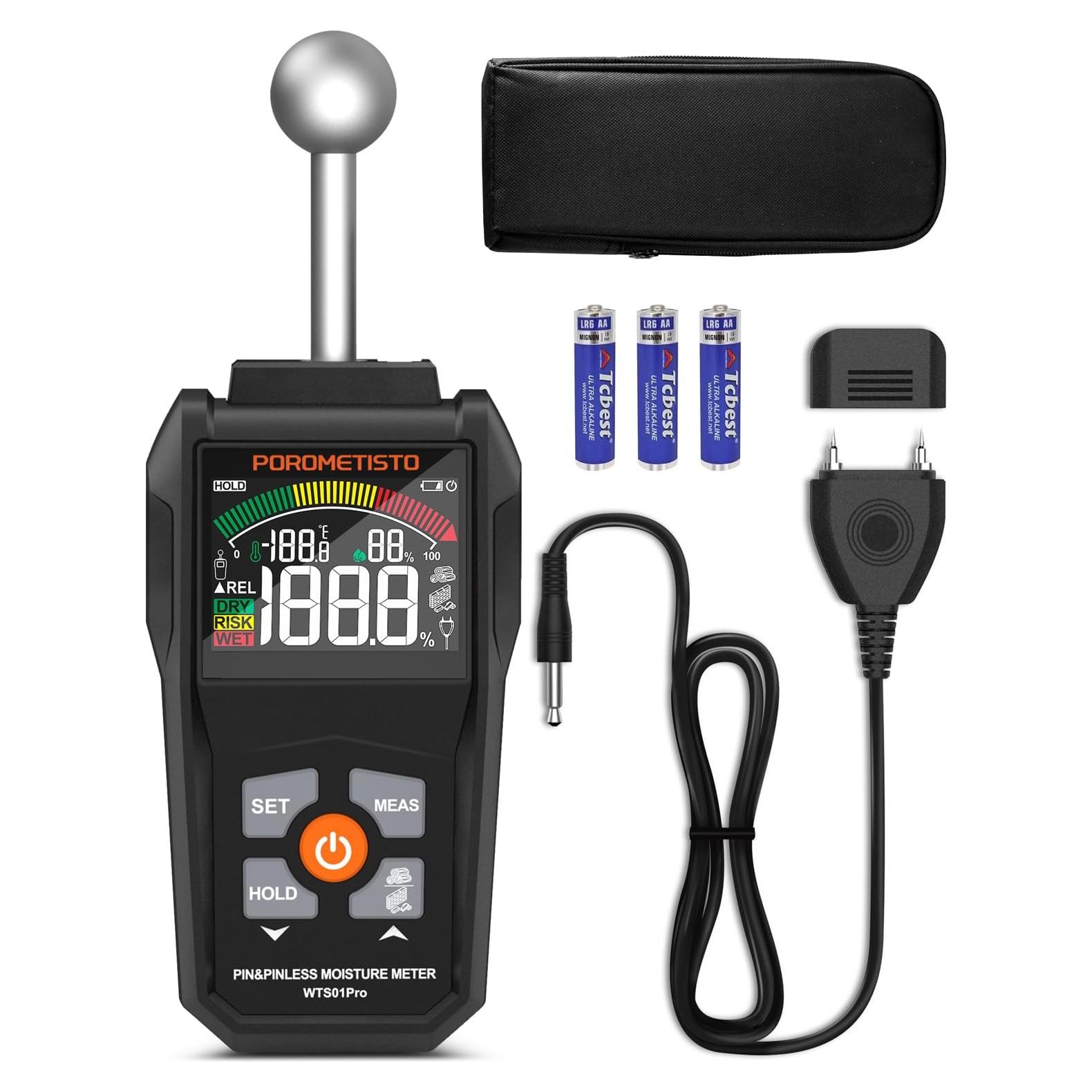 Medidor de Humedad Digital POROMETISTO WTS01Pro con Sonda