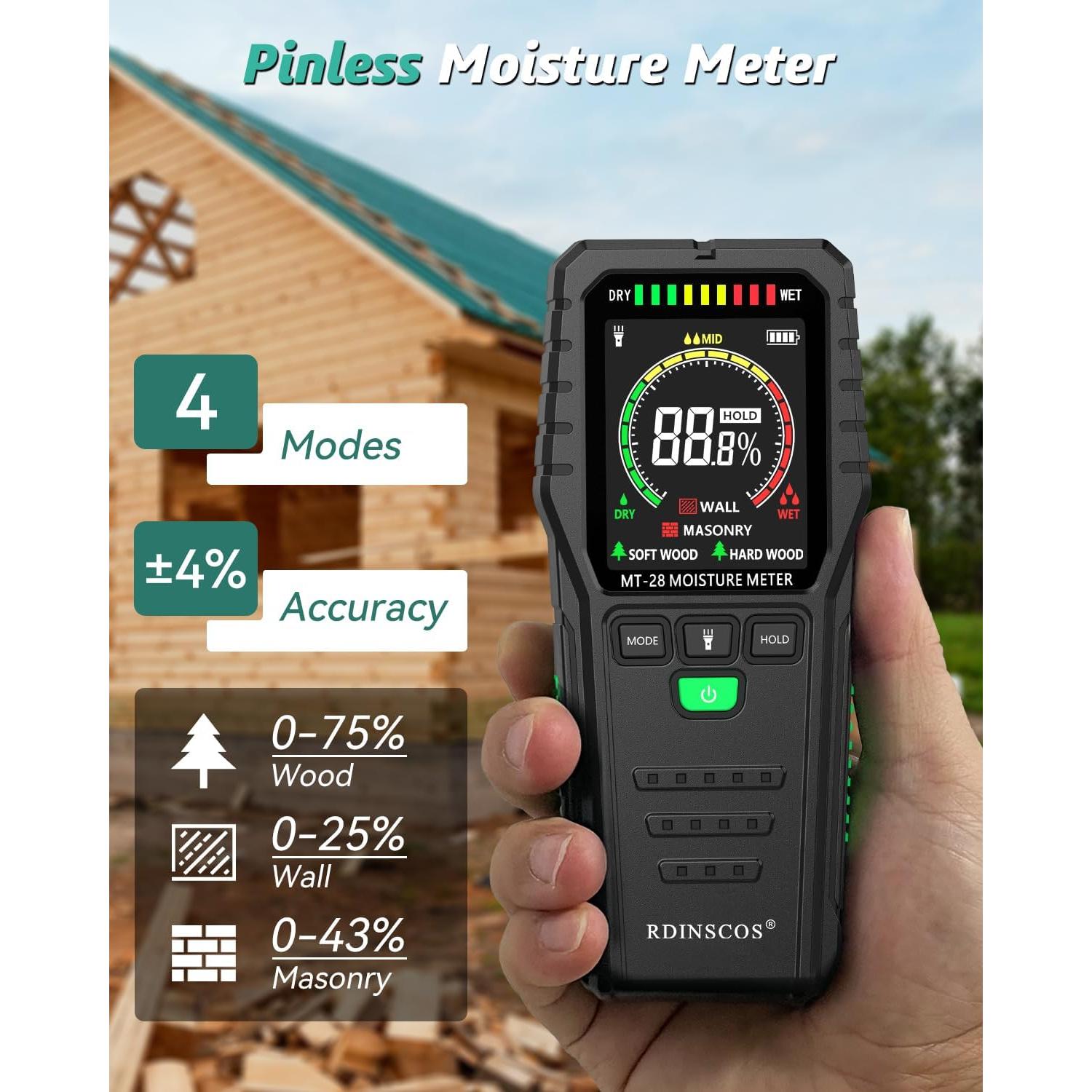 Medidor de Humedad Sin Puntas MT28 ReddDragon - Digital LCD