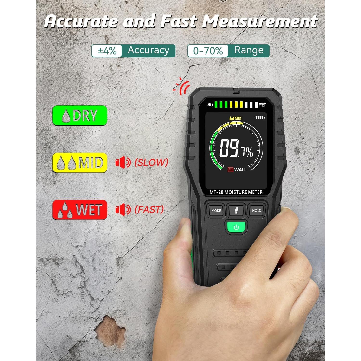 Medidor de Humedad Sin Puntas MT28 ReddDragon - Digital LCD