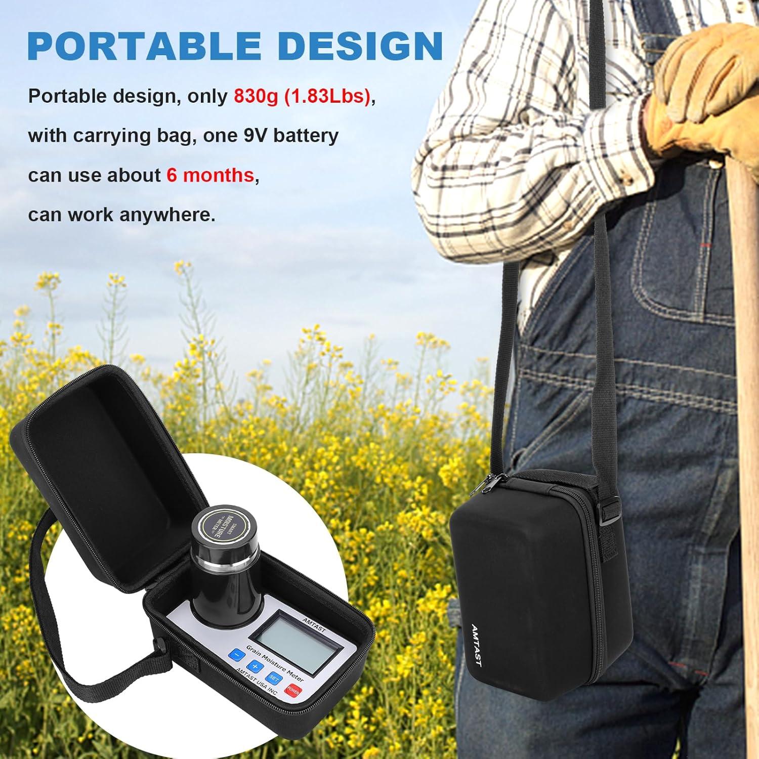 Medidor de Humedad de Granos AMTAST AMT155 Portátil 22 Granos