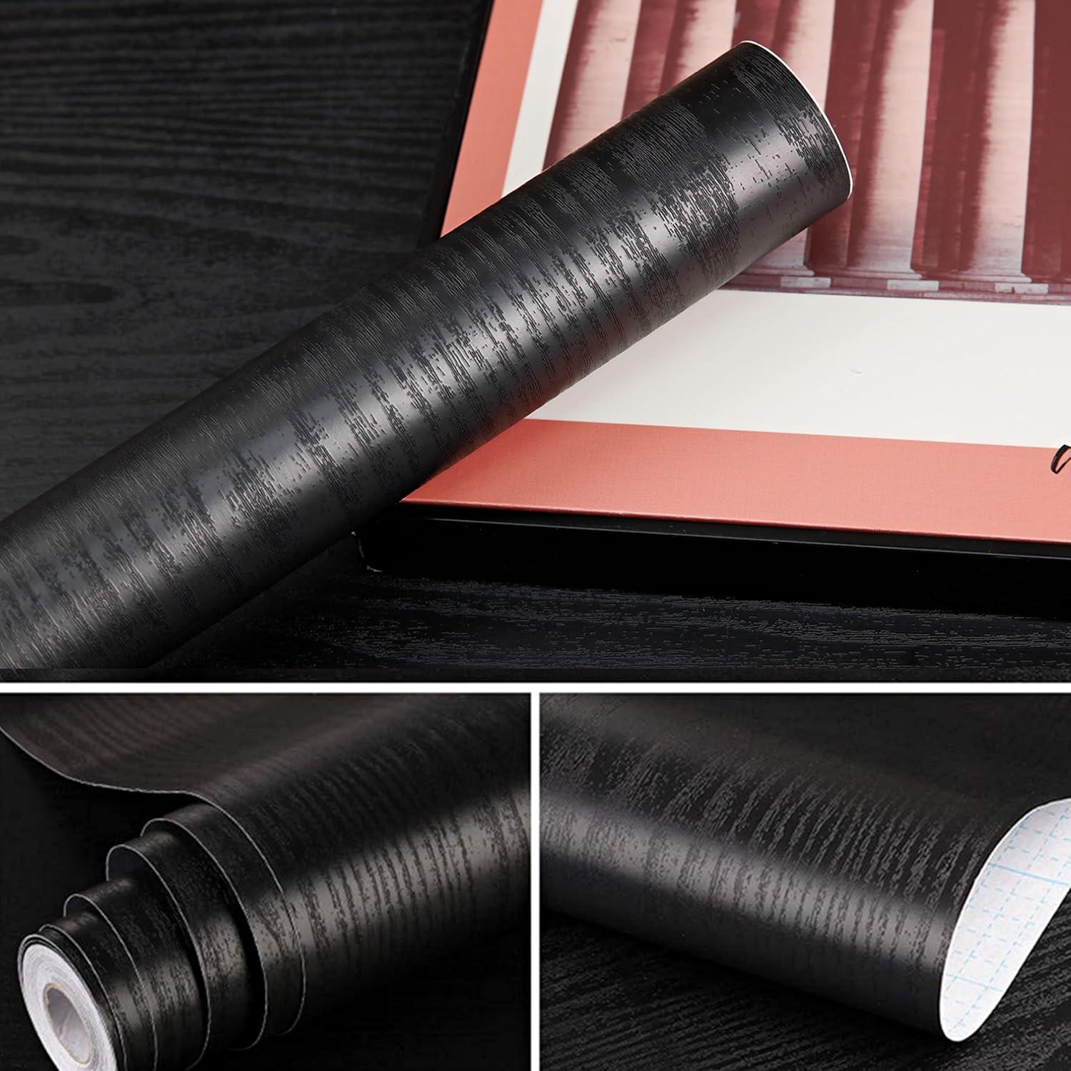 Papel Contact Autoadhesivo Madera Negra 44.96x199.39cm practicalWs