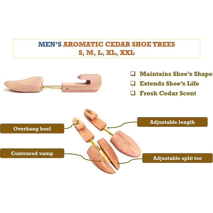 Zapatos de Madera de Cedro Elementos - Paquete de 2 Mediano