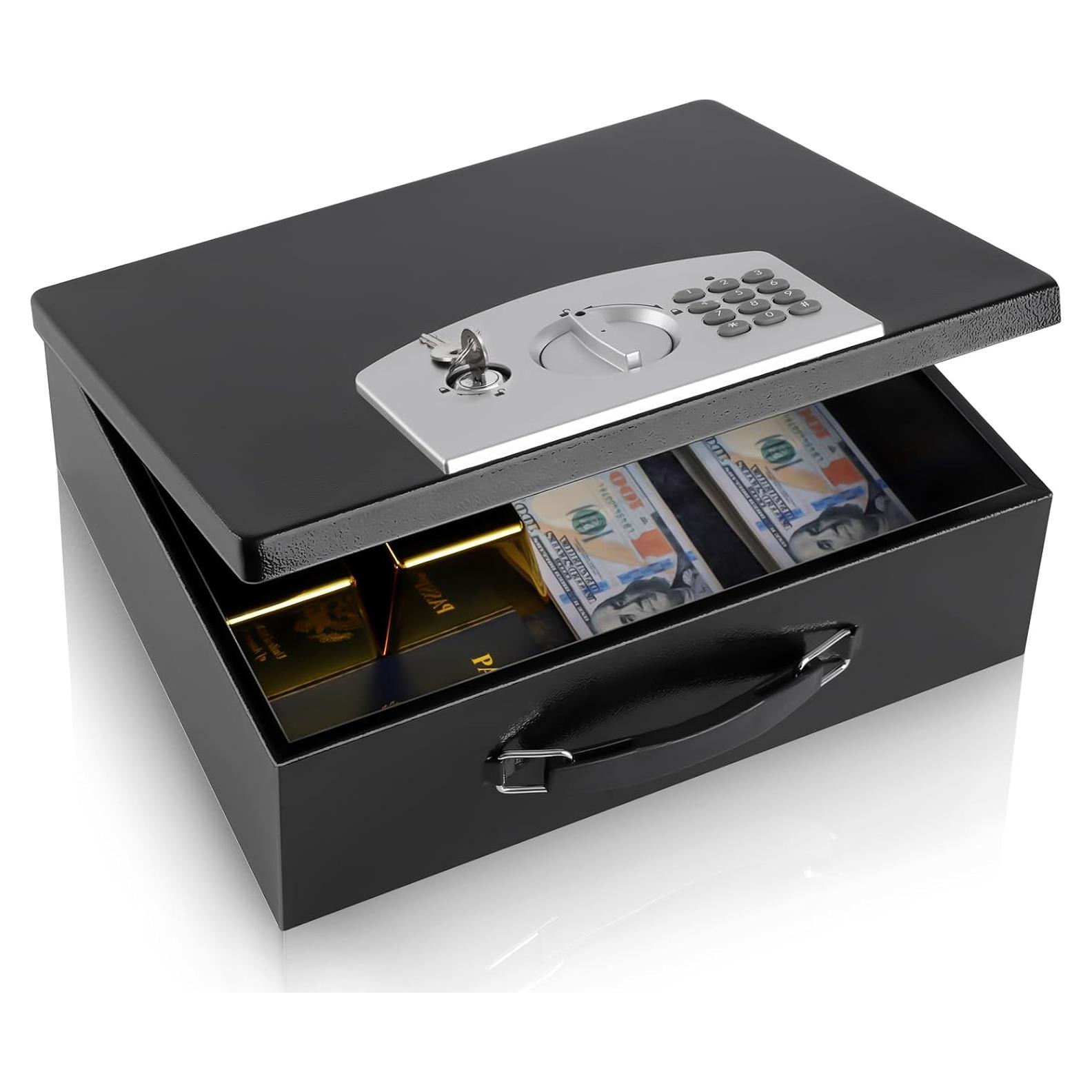 Caja Fuerte Metálica Portátil Dalmbox Grande Resistente al Fuego