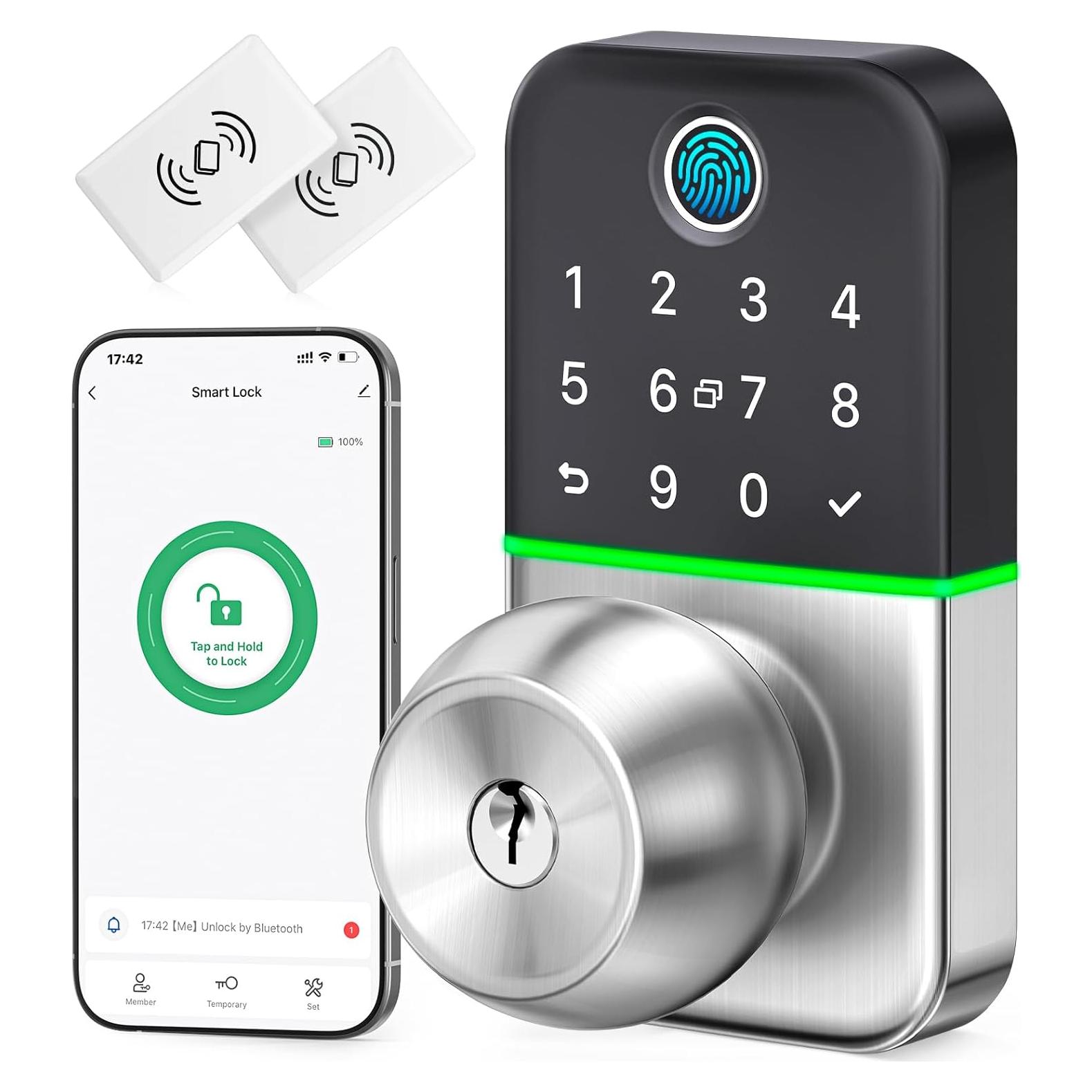 Cerradura Inteligente KUCACCI Q1 con Teclado y Huella Dactilar