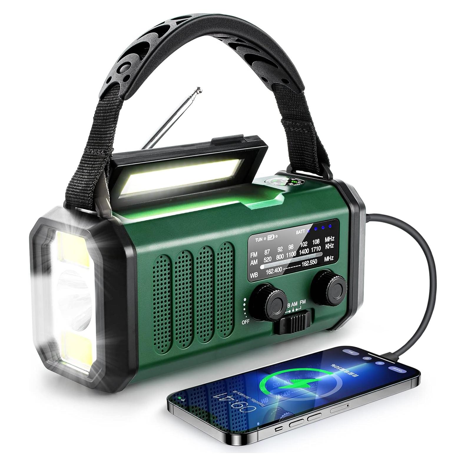 Radio de Emergencia Leaton xsy-330 con Batería 10000mAh y Linterna