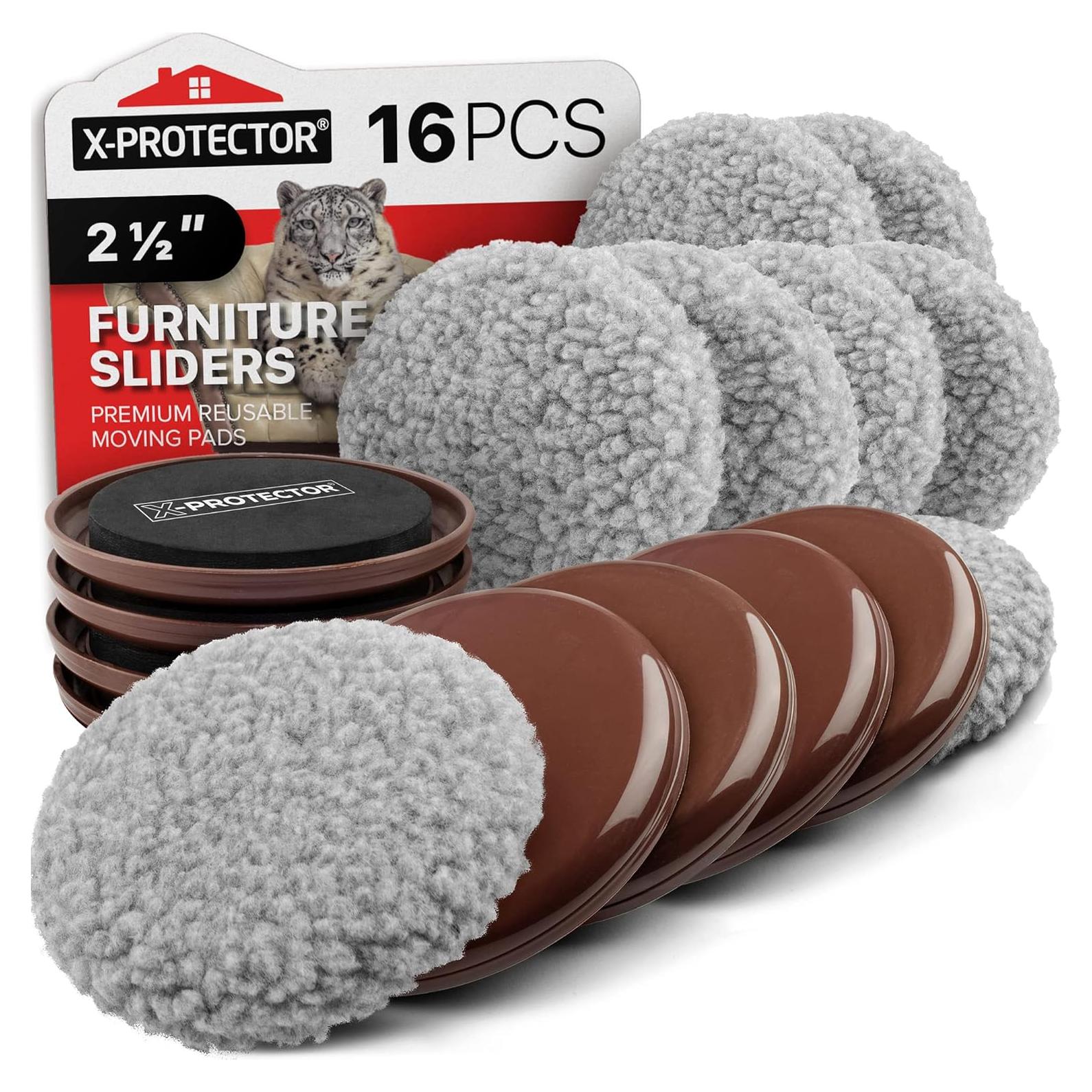 Deslizadores de Muebles X-PROTECTOR 8+8 Multi-Superficie 6.35 cm