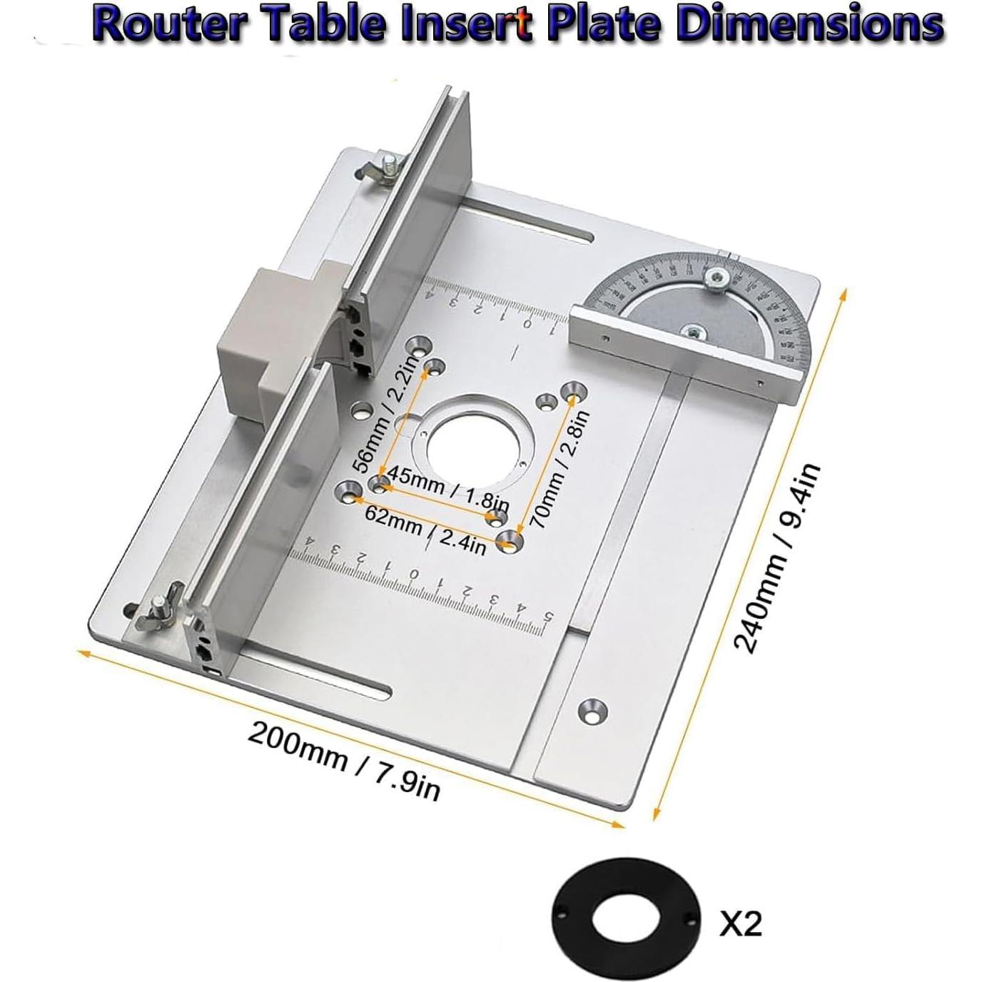 Placa de Inserción para Mesa de Router MIUPWULA 240x200mm