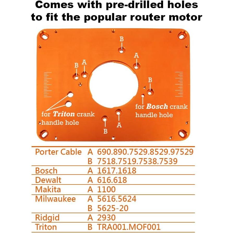 Placa de Inserción O'SKOOL para Router 23.5x29.8cm Aluminio